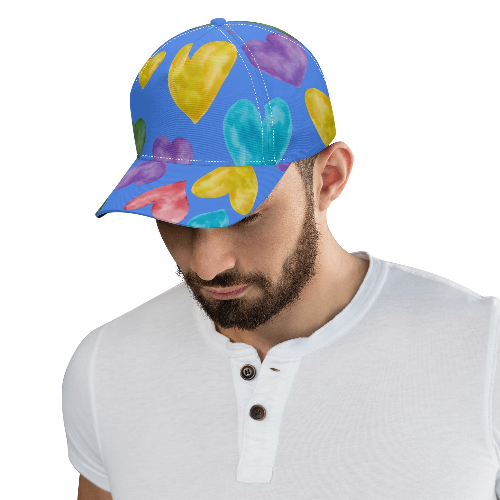 Colorful Hearts Baseball Cap - Misfit Marketing Designs