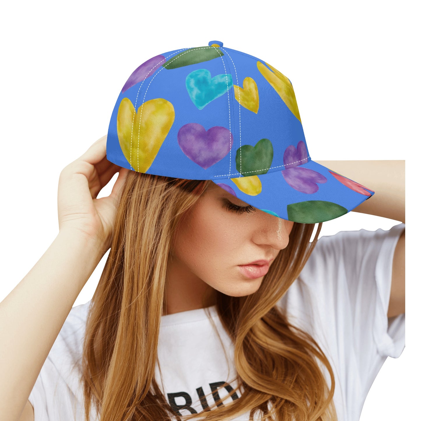 Colorful Hearts Baseball Cap - Misfit Marketing Designs