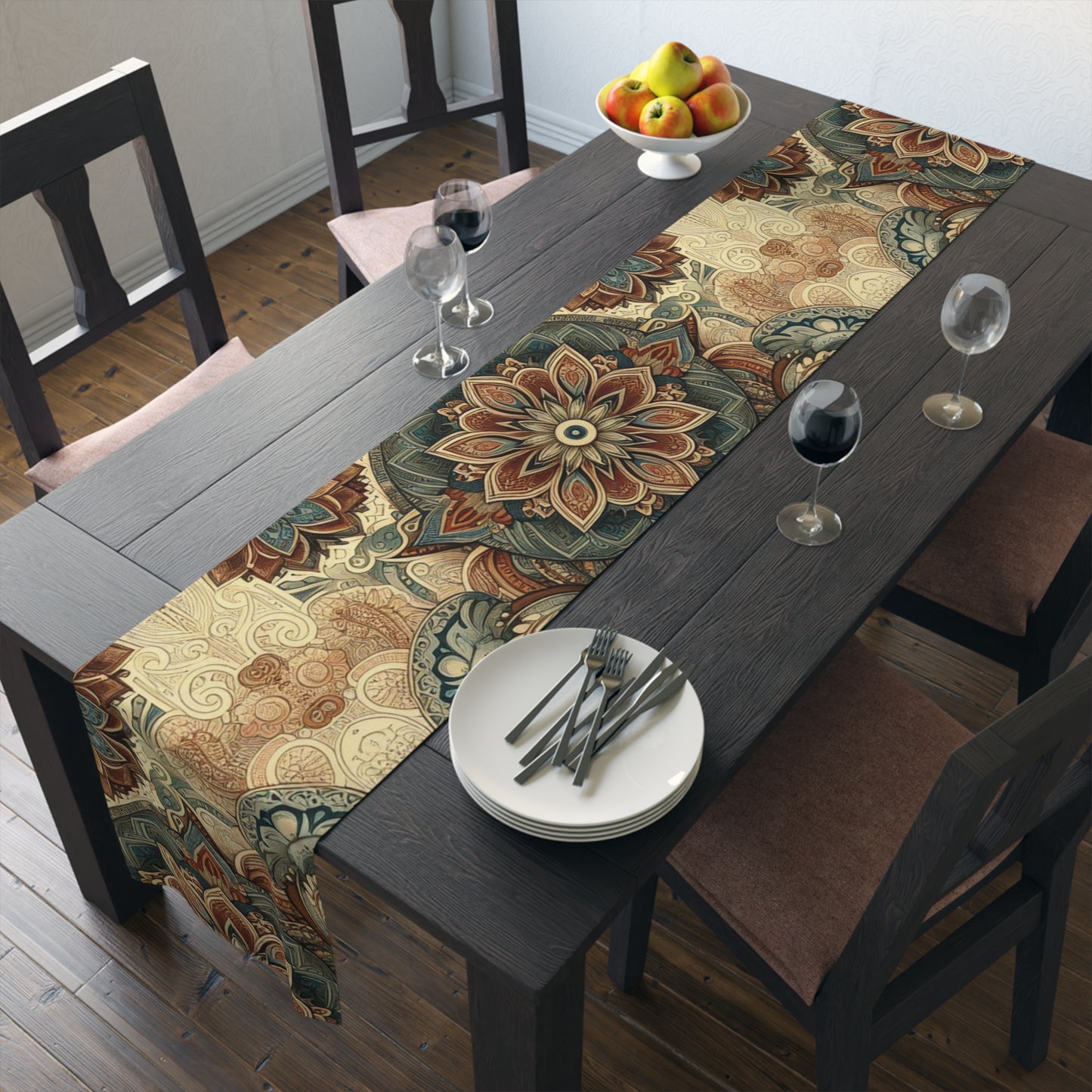 Cafe Beige Floral Table Runner