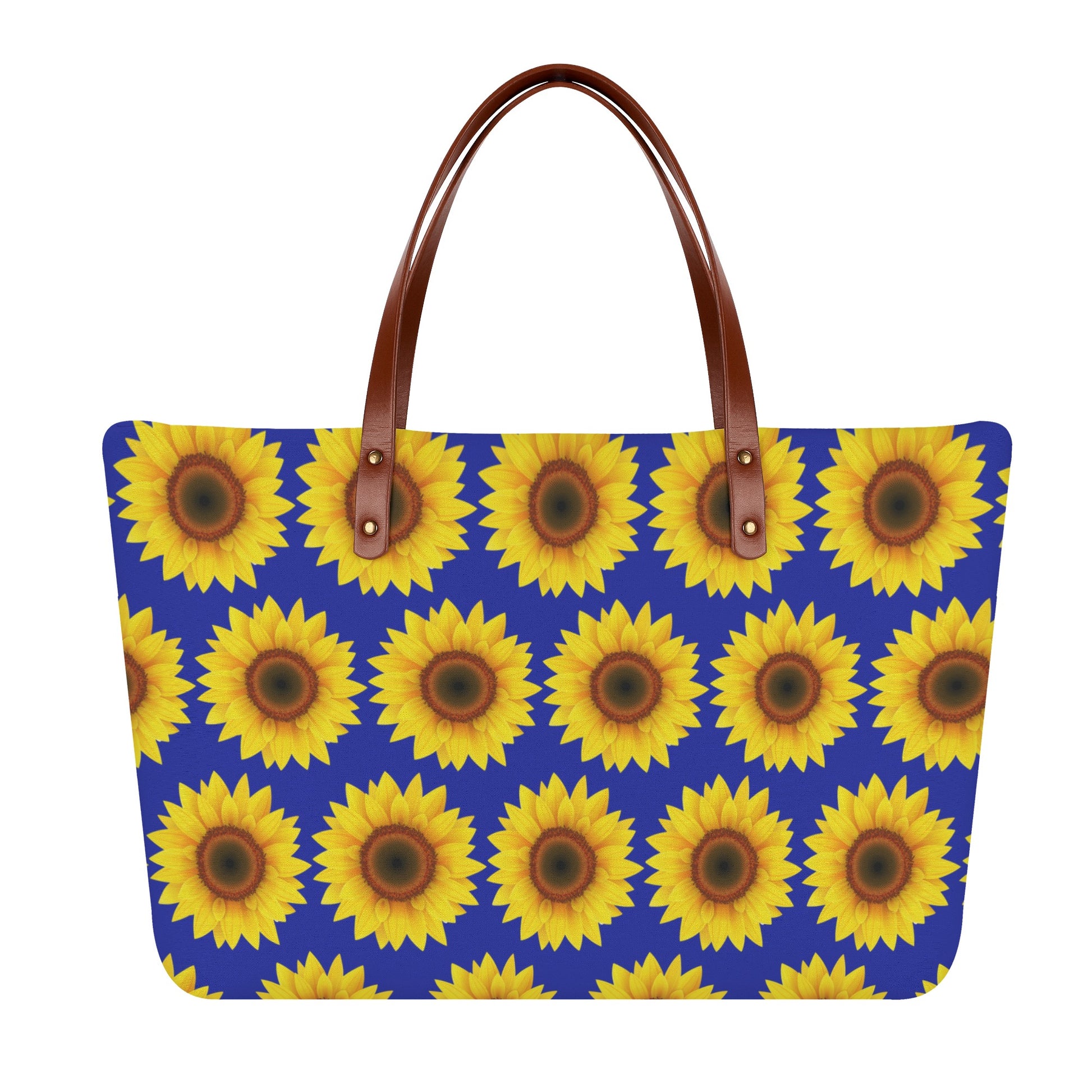 Blue Sunflowers Tote Bag - Durable and Stylish - Misfit Marketing Design Studios