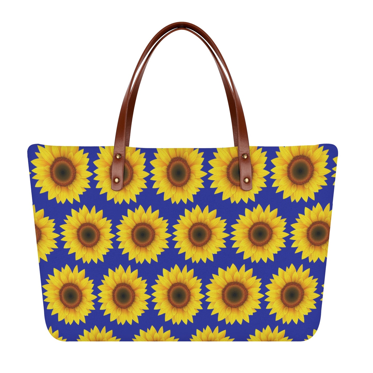 Blue Sunflowers Tote Bag - Durable and Stylish - Misfit Marketing Design Studios