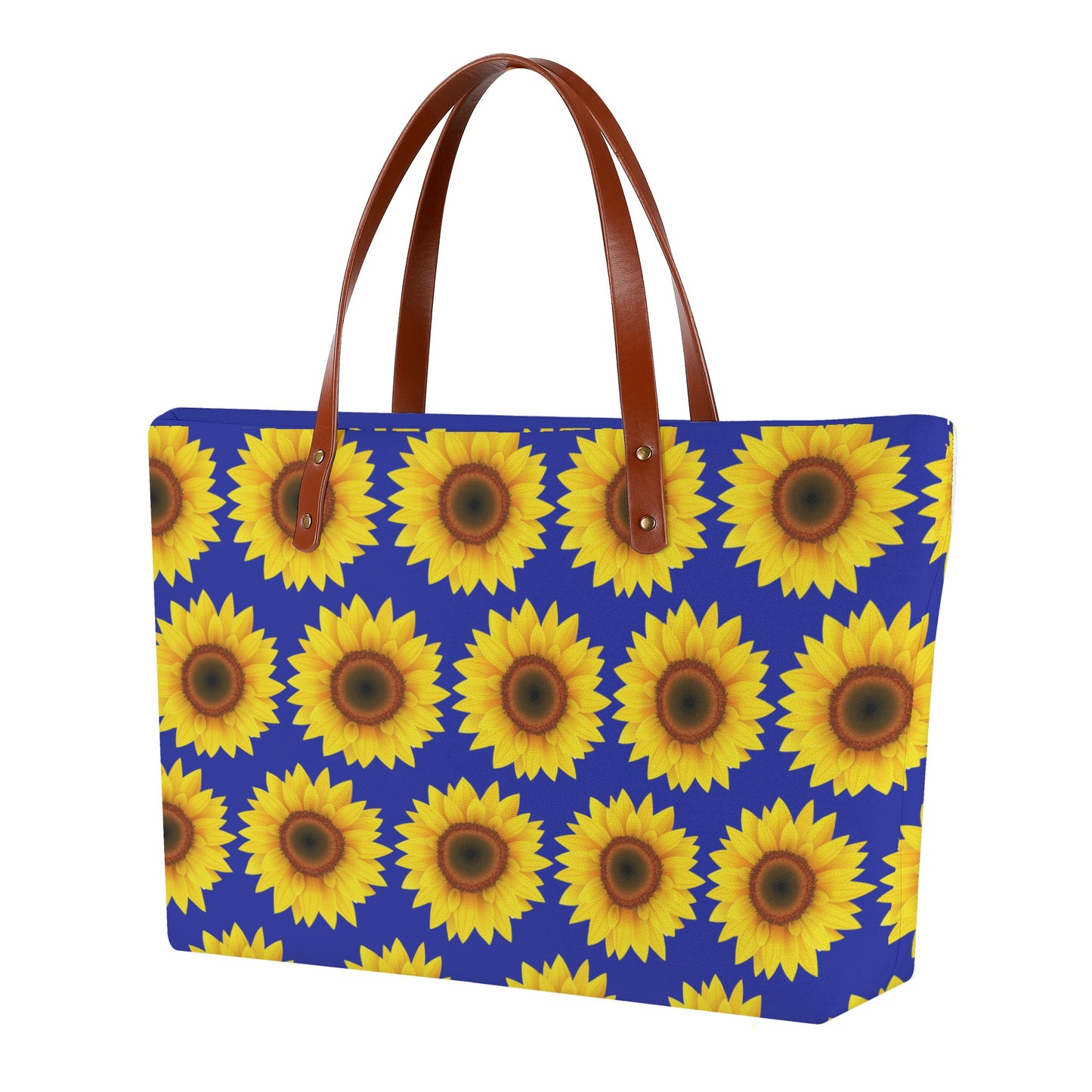 Blue Sunflowers Tote Bag - Durable and Stylish - Misfit Marketing Design Studios