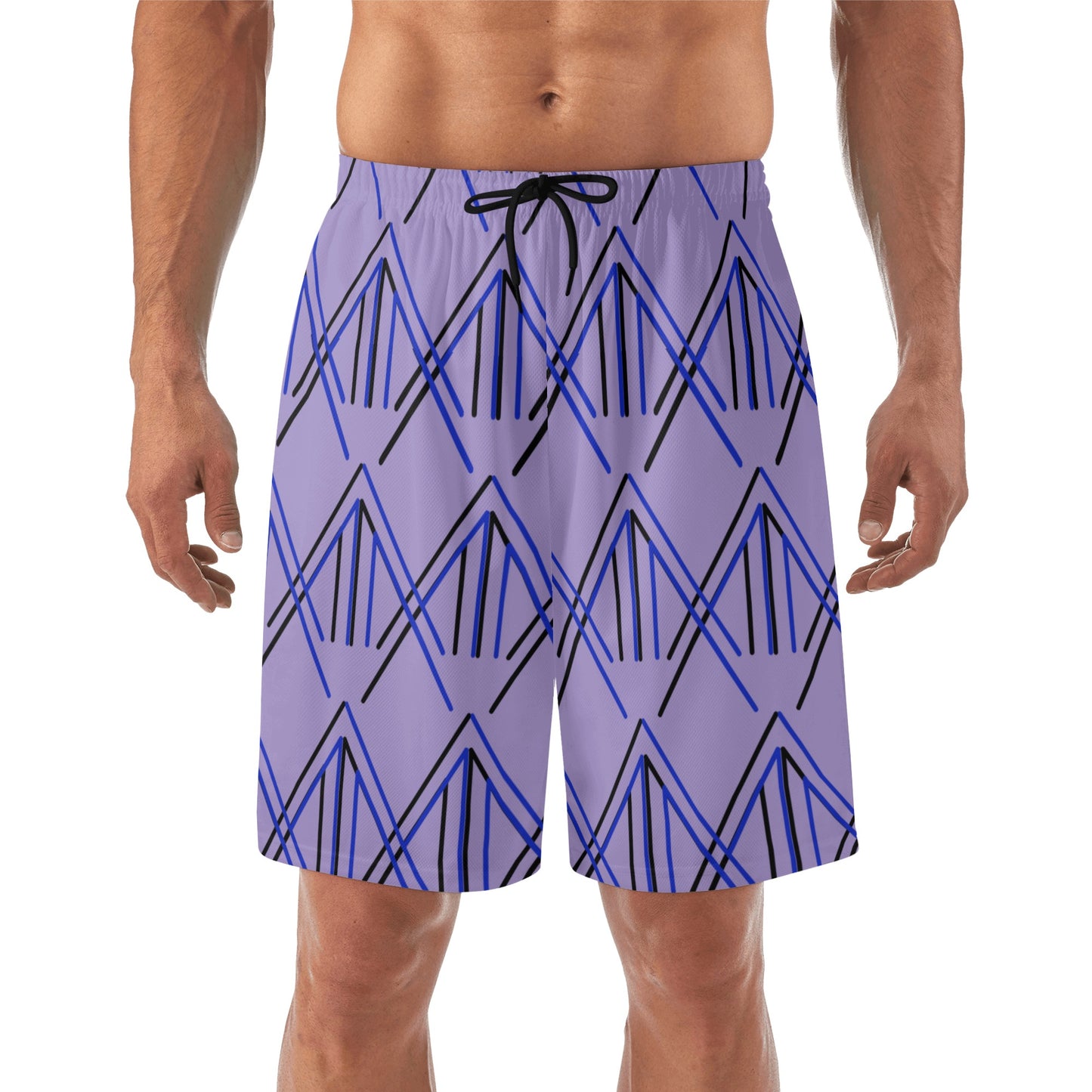 Men's Lightweight Lavender Beach Shorts - Misfit Marketing Designs