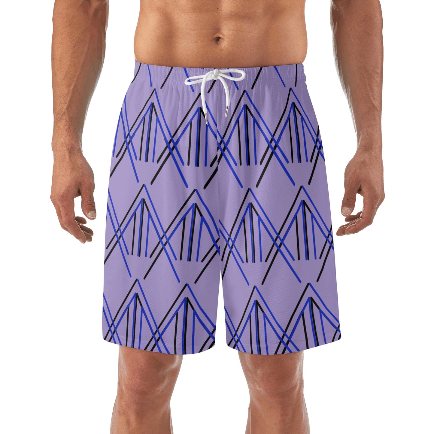 Men's Lightweight Lavender Beach Shorts - Misfit Marketing Designs