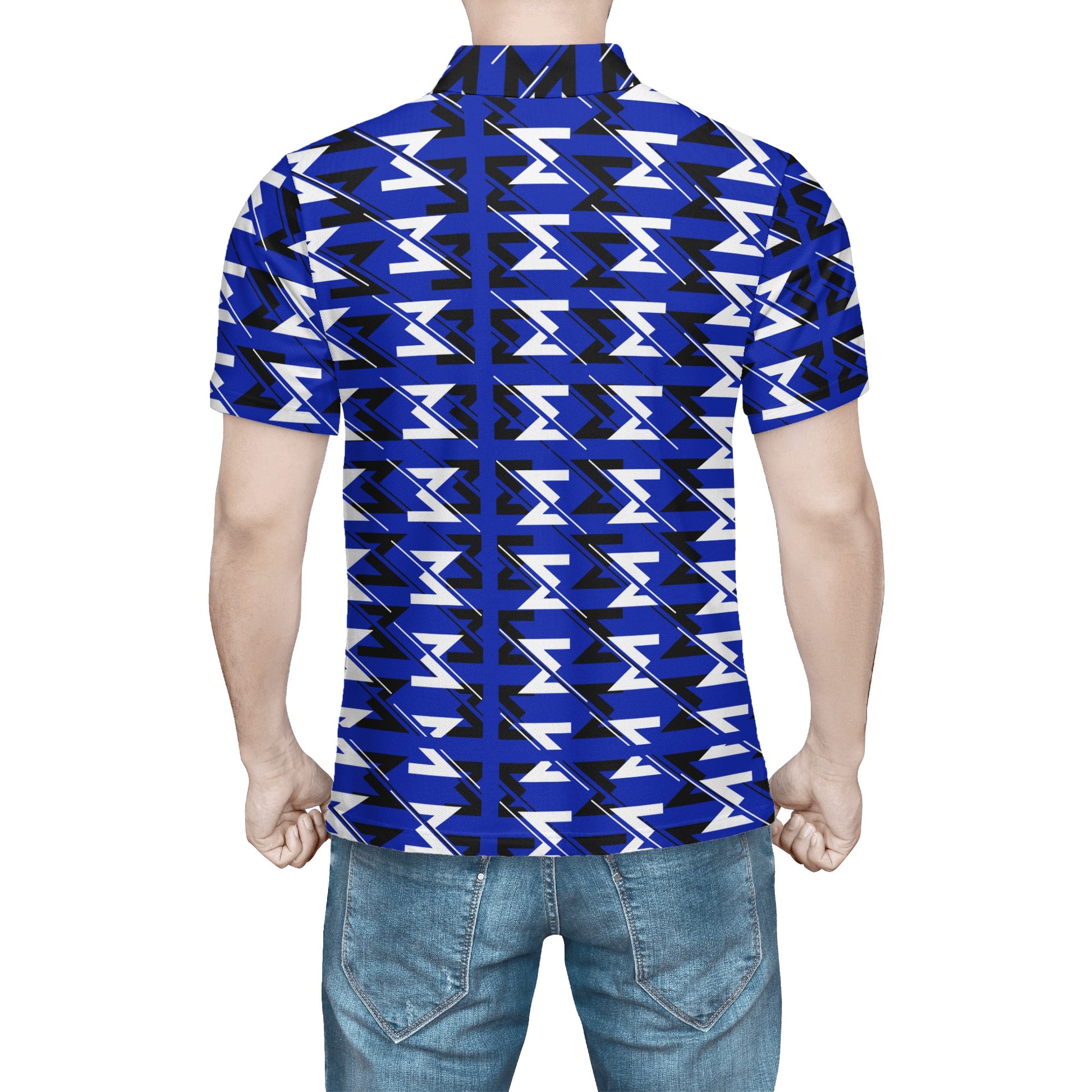 Men's Blue Polo Shirt - Misfit Marketing Designs