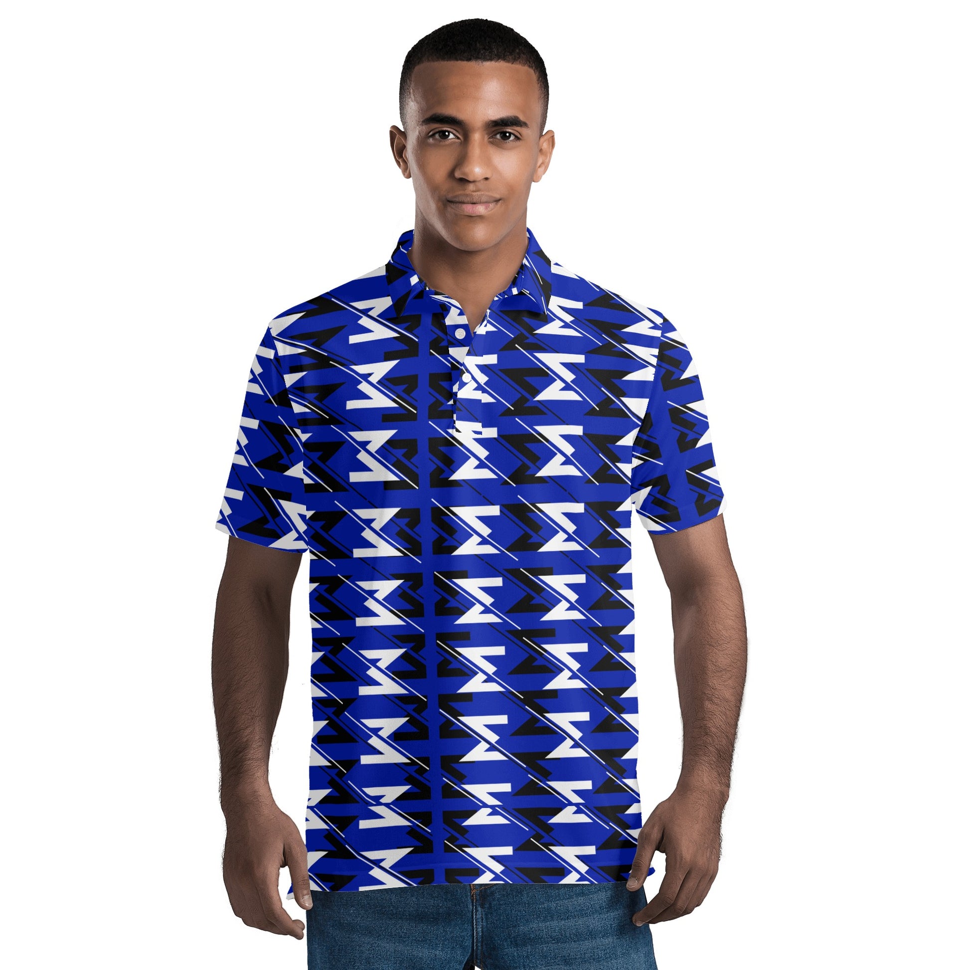 Men's Blue Polo Shirt - Misfit Marketing Designs