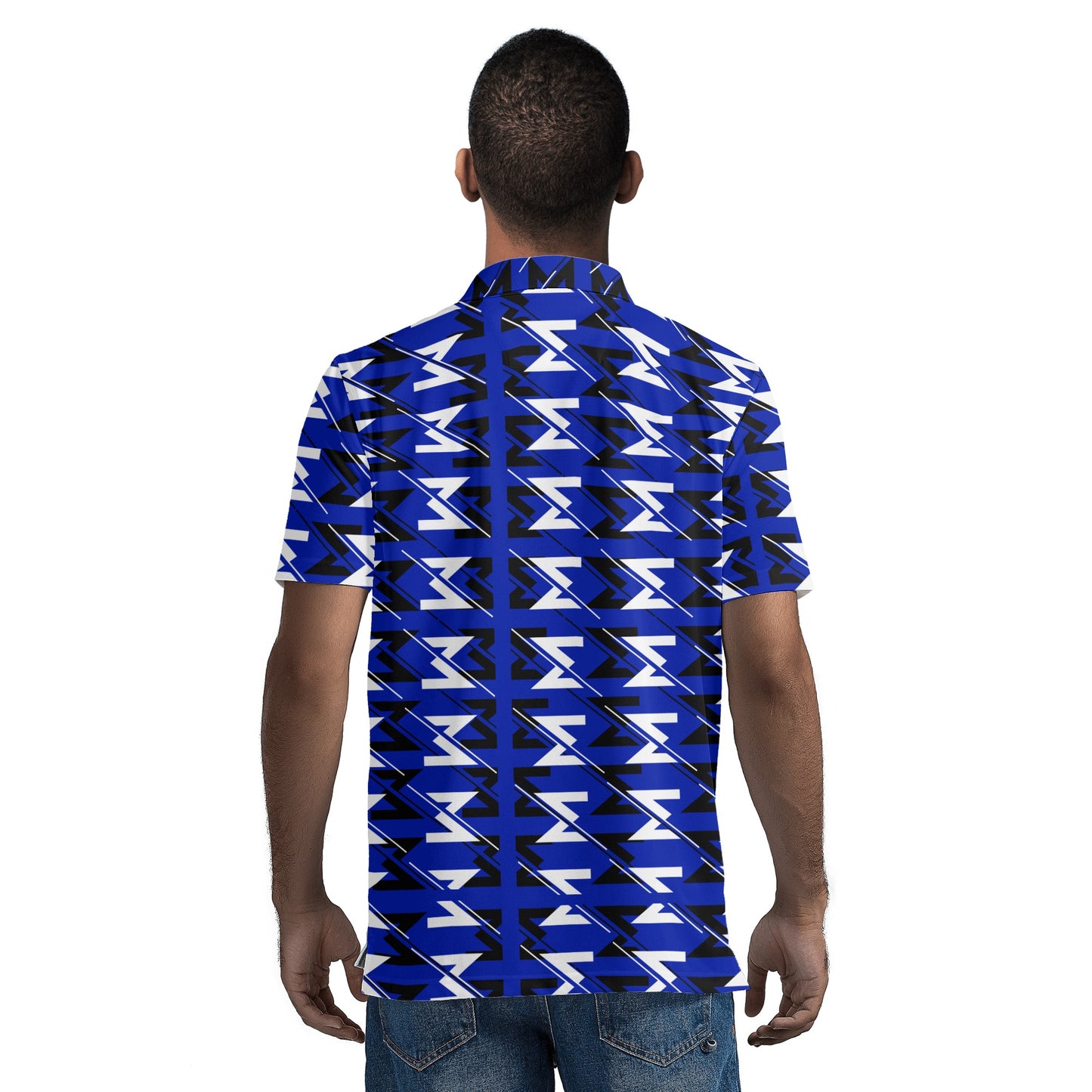 Men's Blue Polo Shirt - Misfit Marketing Designs