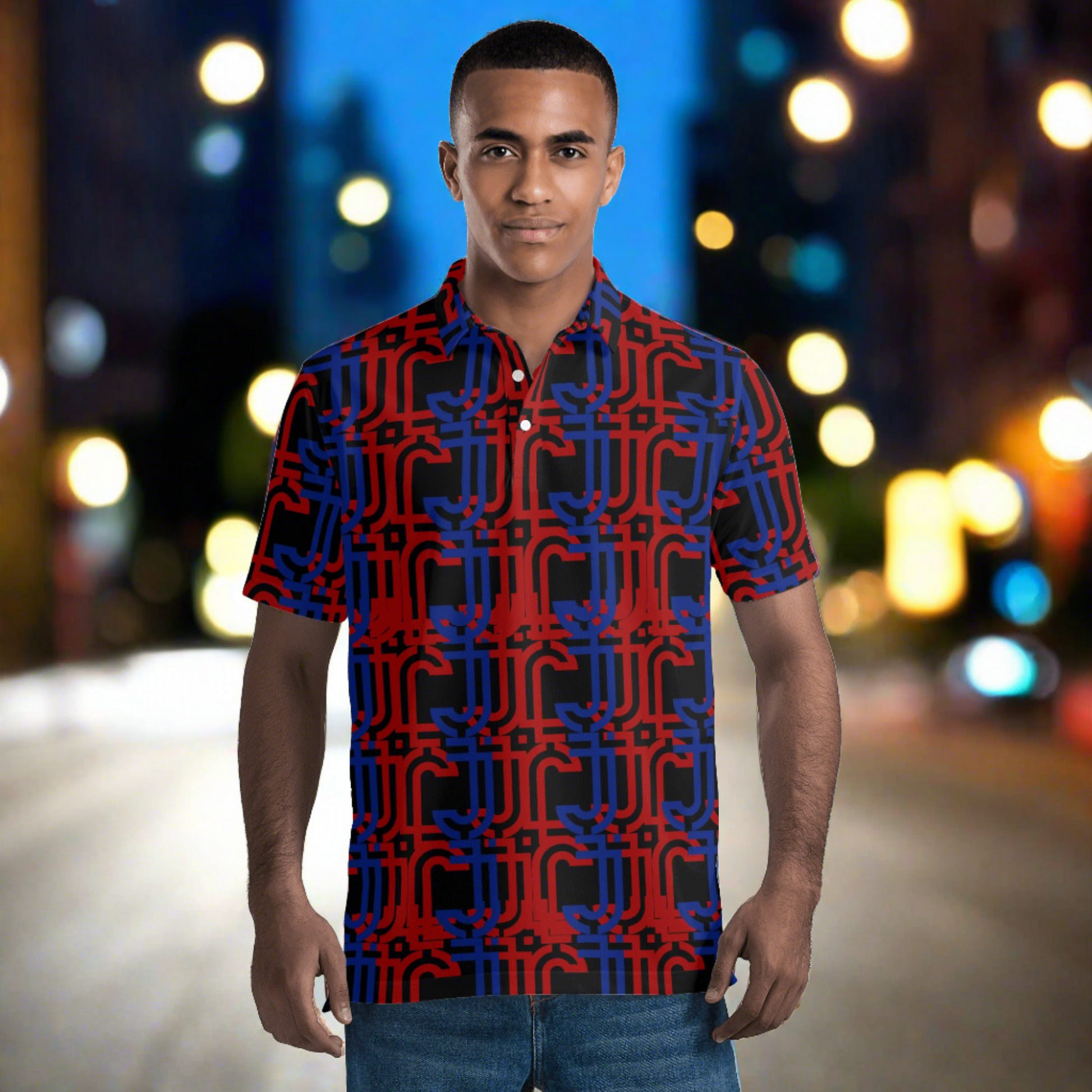 Misfit RedLines Polo Shirt - Classic  Stylish Mens Top - Misfit Marketing Design Studios