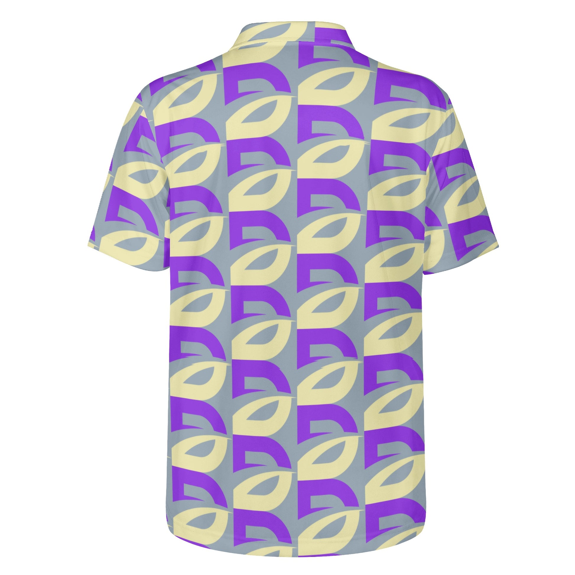 Men's Blue Magenta Waves Polo Shirt - Misfit Marketing Designs