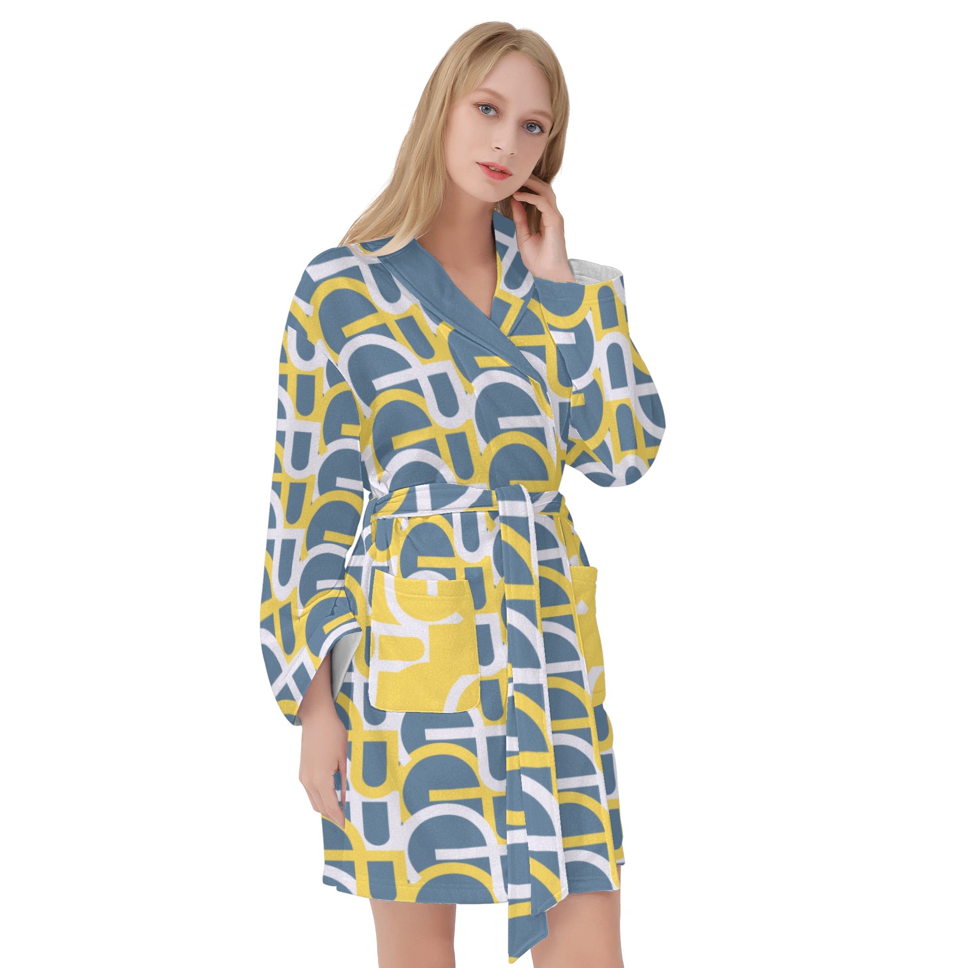 Women's ColorLines Bathrobe - Misfit Marketing Designs