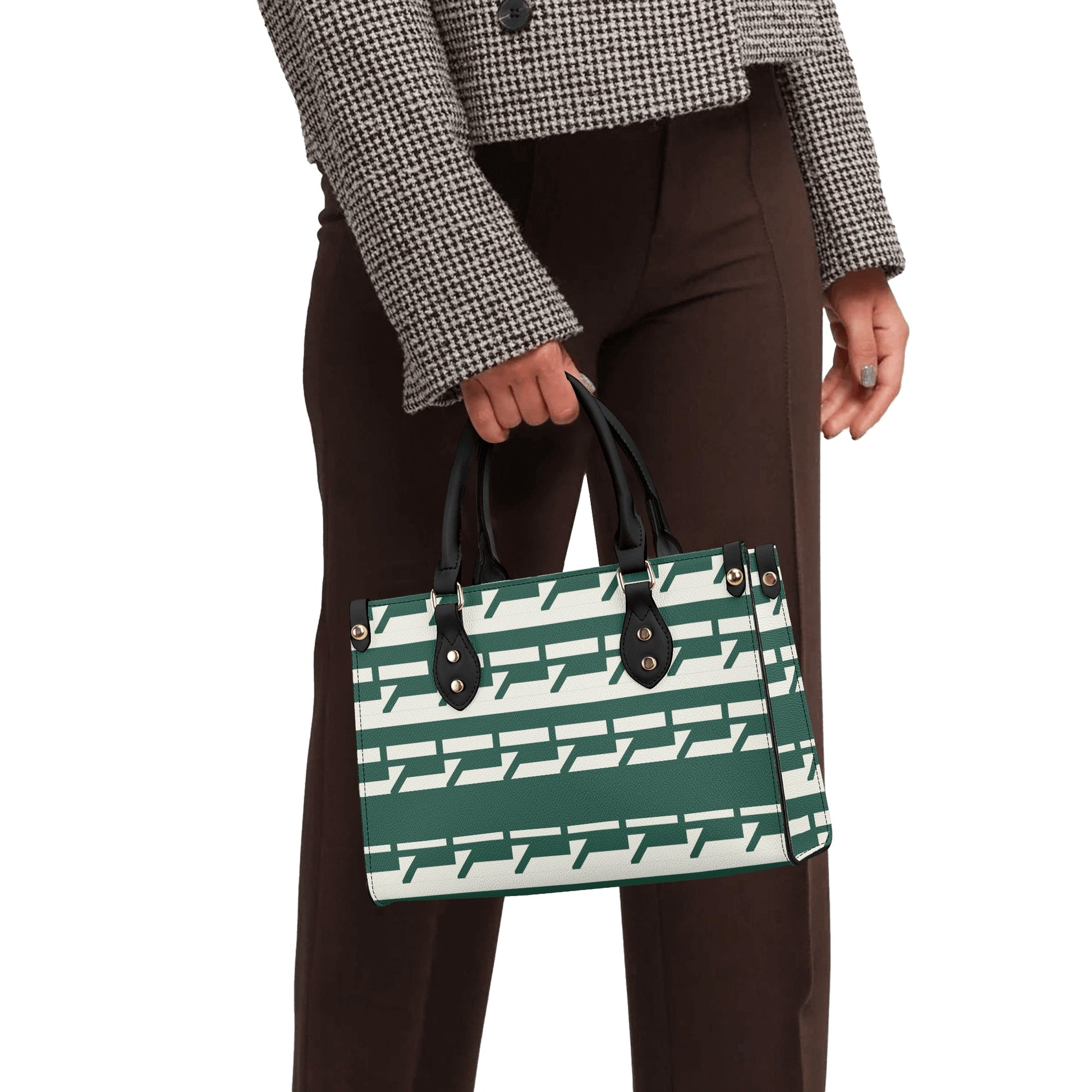 Brunswick Green Leather Handbag - Misfit Marketing Designs