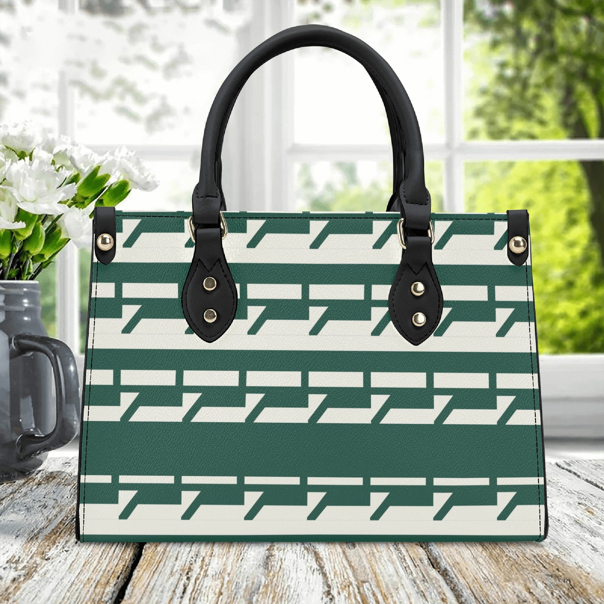 Brunswick Green Leather Handbag - Misfit Marketing Designs