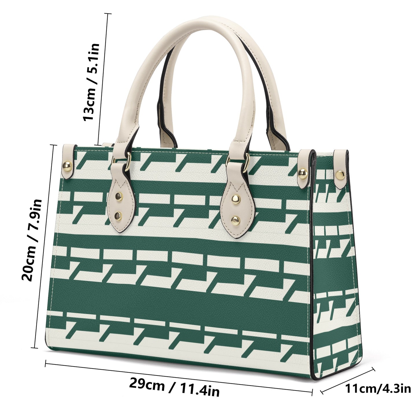 Brunswick Green Leather Handbag - Misfit Marketing Designs