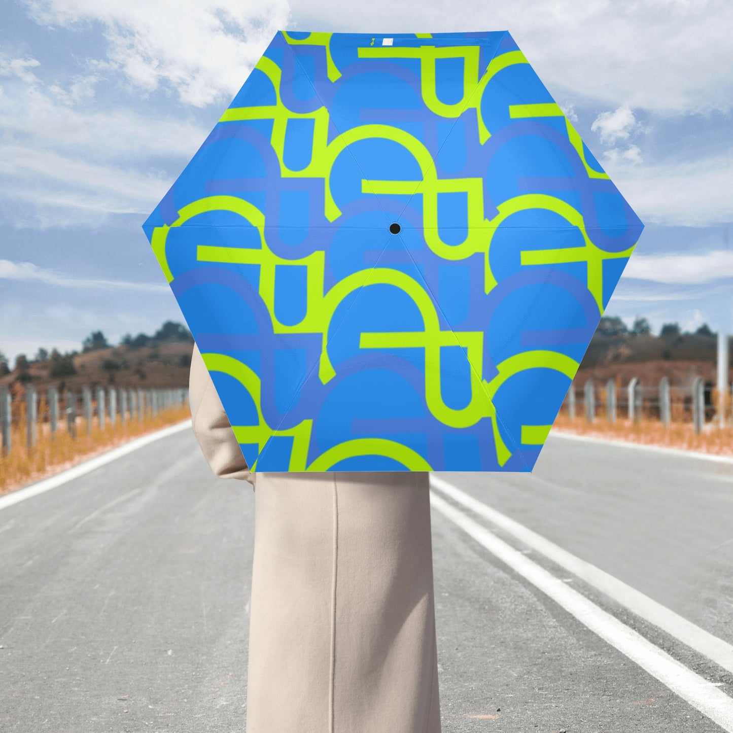 Lightweight Abstract Curves Umbrella - Misfit Marketing Designs