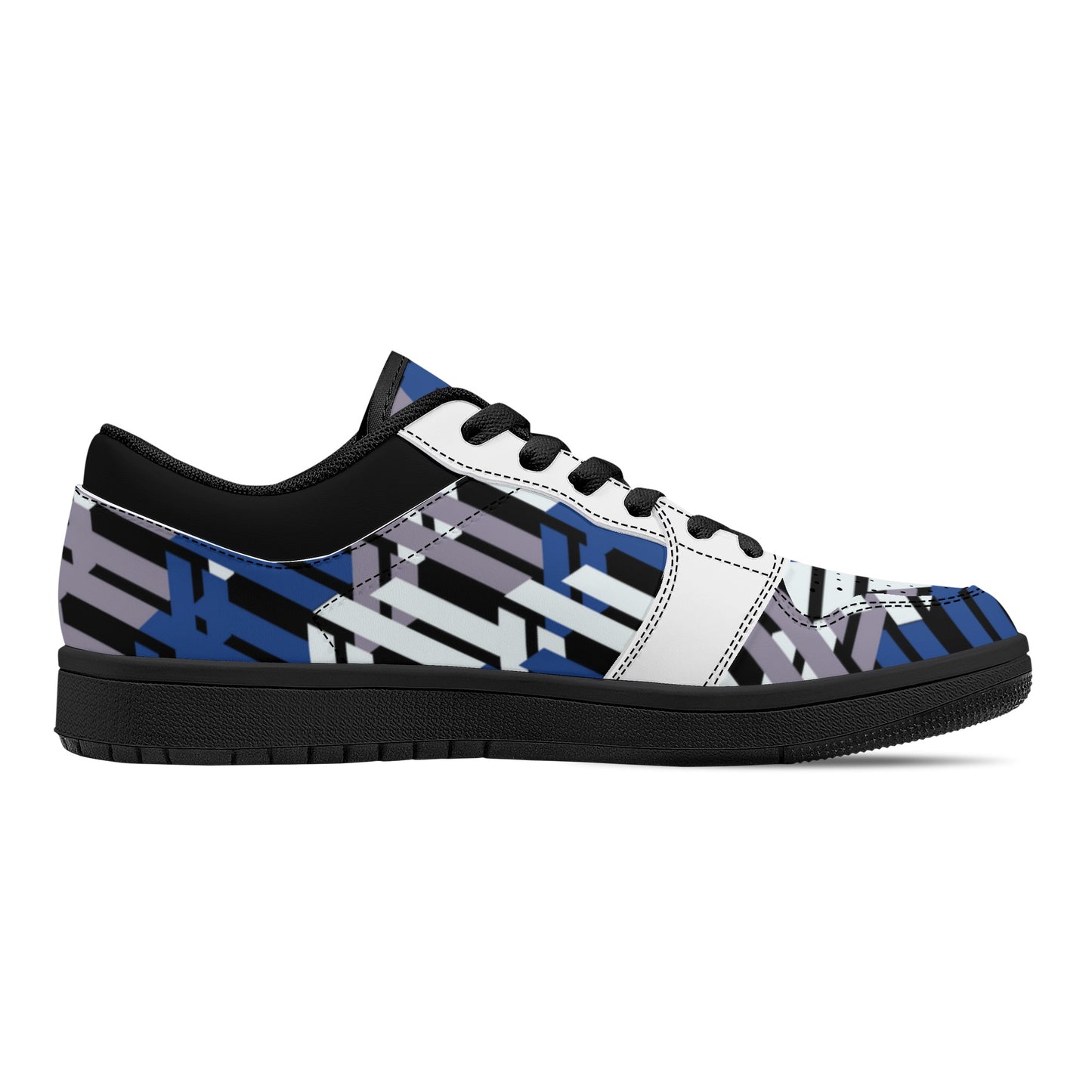 Men's ColorAbstract Low Top Leather Sneakers - Misfit Marketing Designs