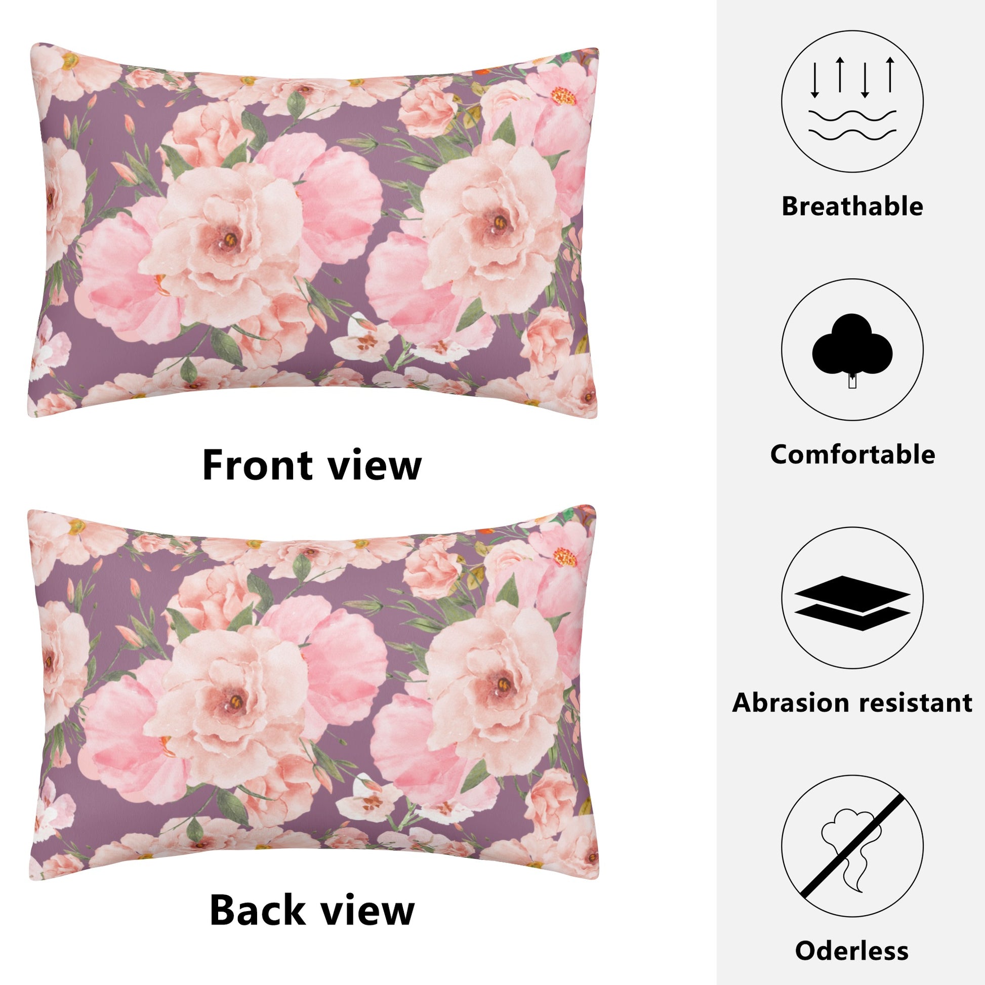 Double Sided Floral Bouquet Rectangular Pillow Cover - Misfit Marketing Designs