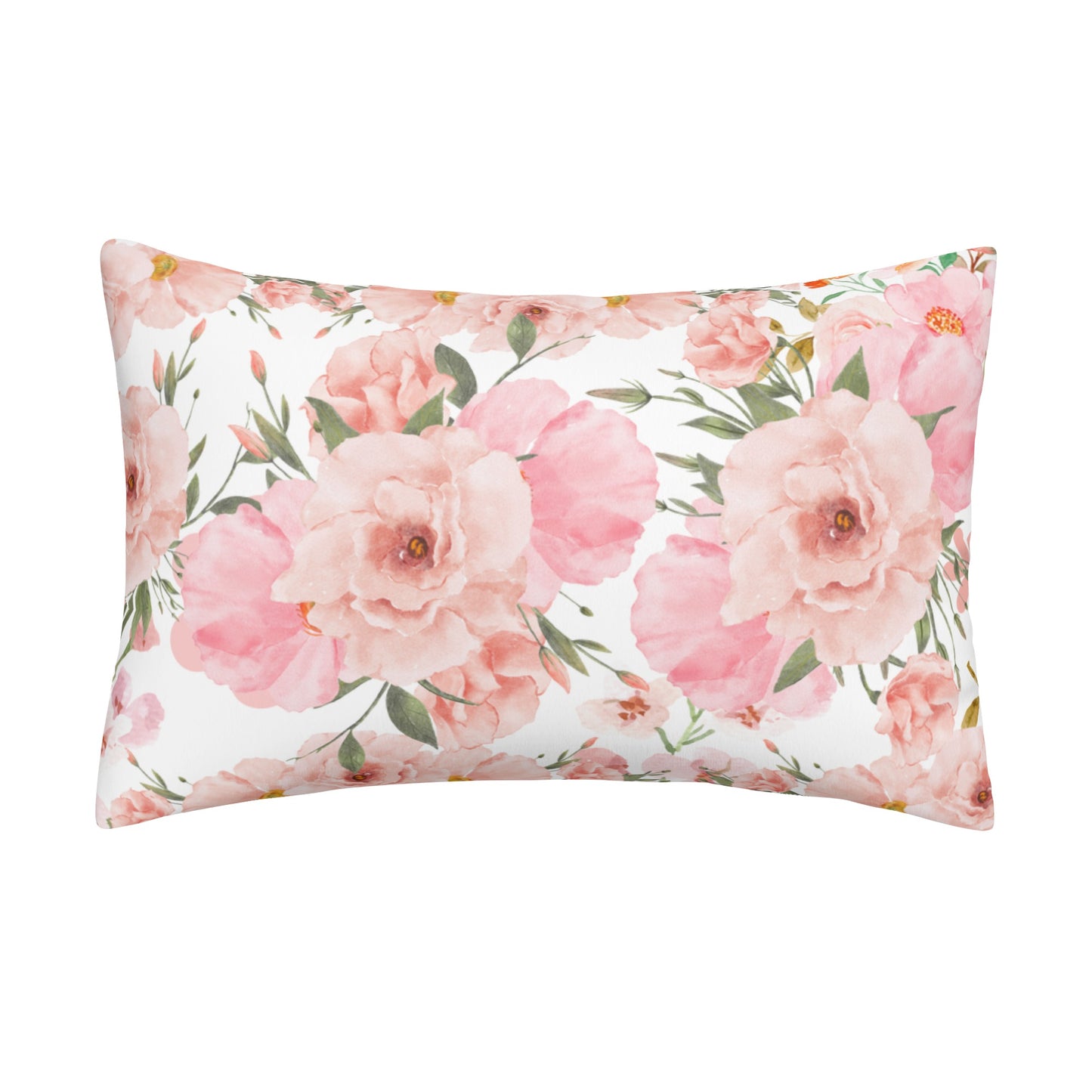 Double Sides Pink Bouquet Rectangular Pillow Cover - Misfit Marketing Designs