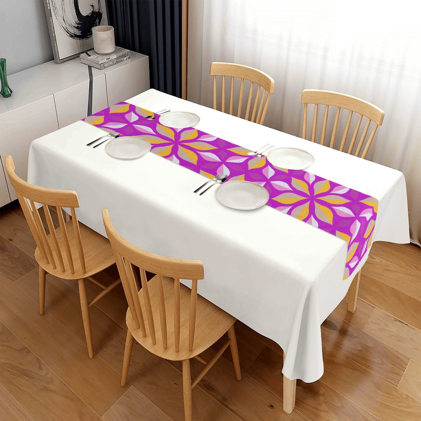 Razzle Dazzle Rose Table Runner - Misfit Marketing Designs