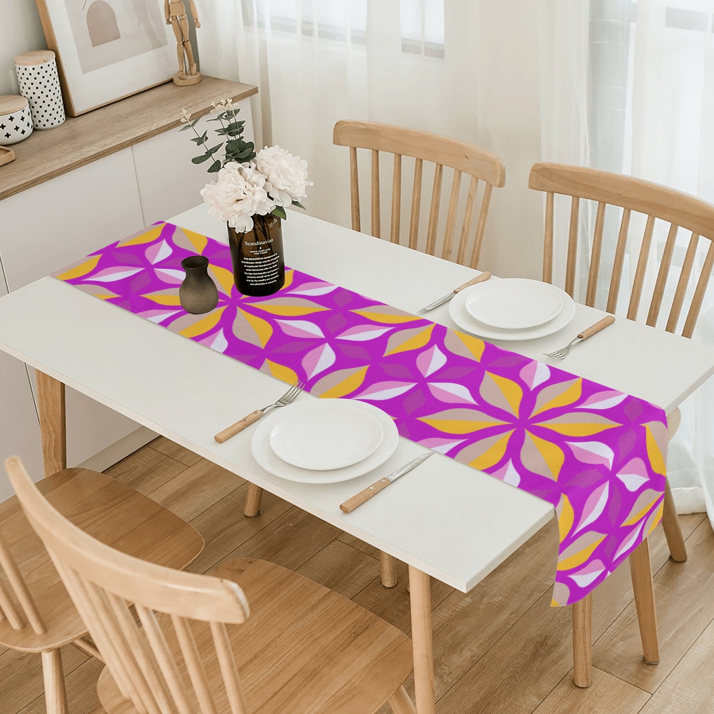 Razzle Dazzle Rose Table Runner - Misfit Marketing Designs