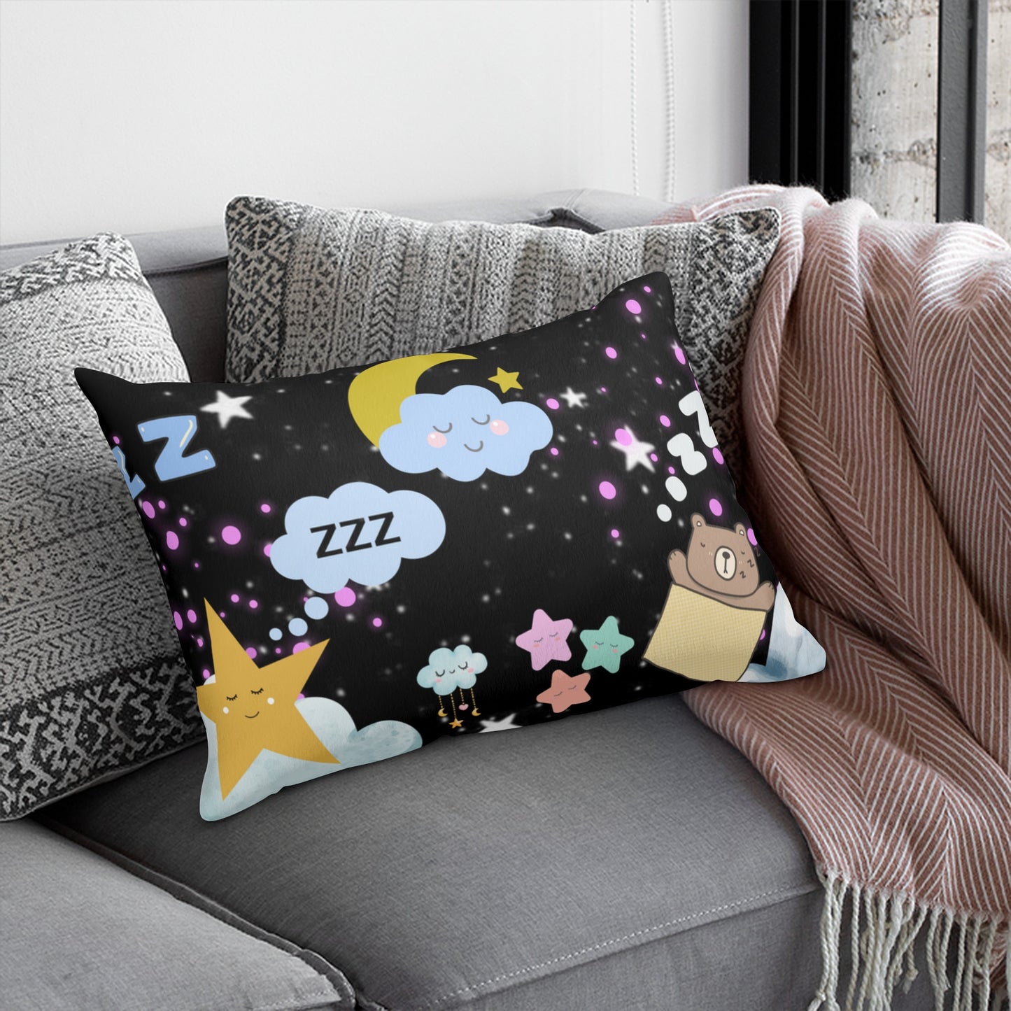 Sweet Dreams Rectangular Pillow Cover - Misfit Marketing Designs