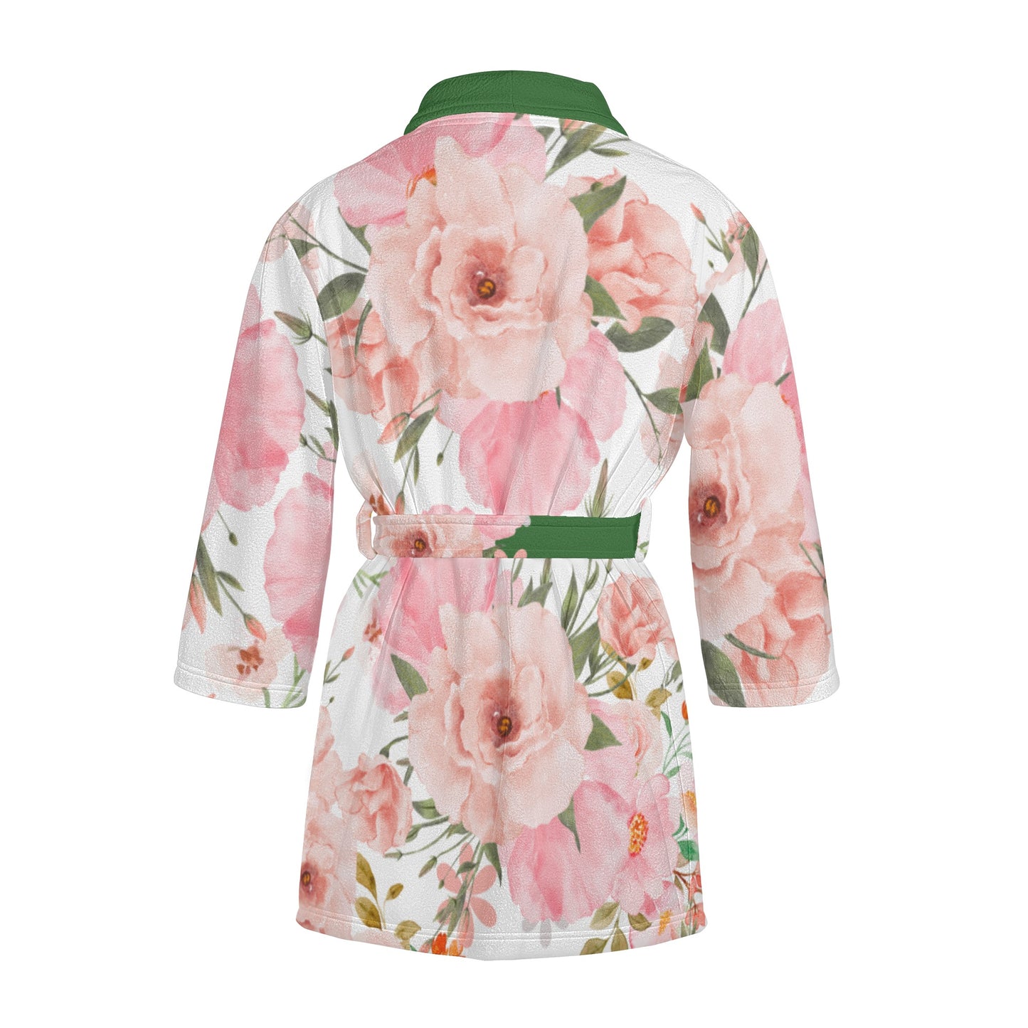 Women's Pink Floral Bouquet Bathrobe - Misfit Marketing Designs