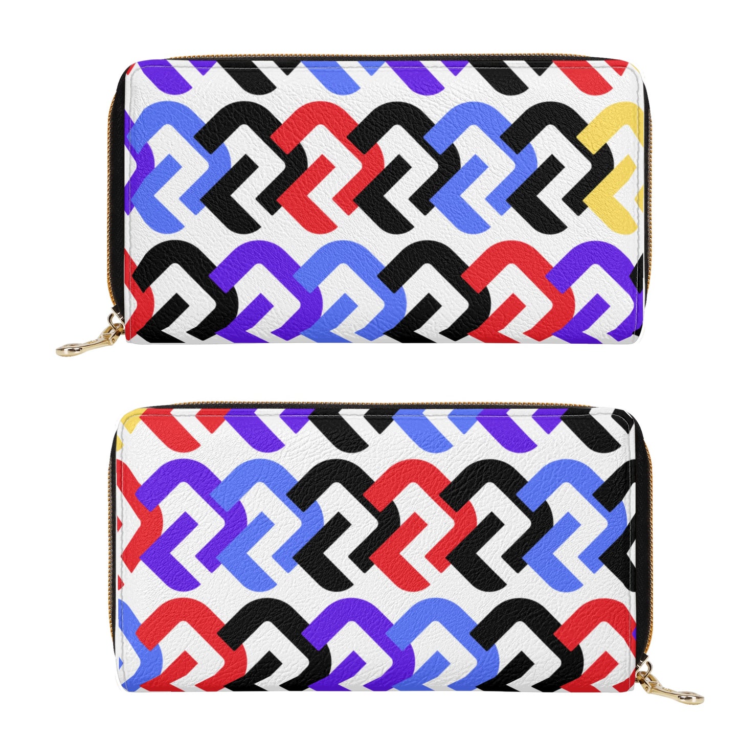 Vibrant Leather Clutch Wallet - Misfit Marketing Designs