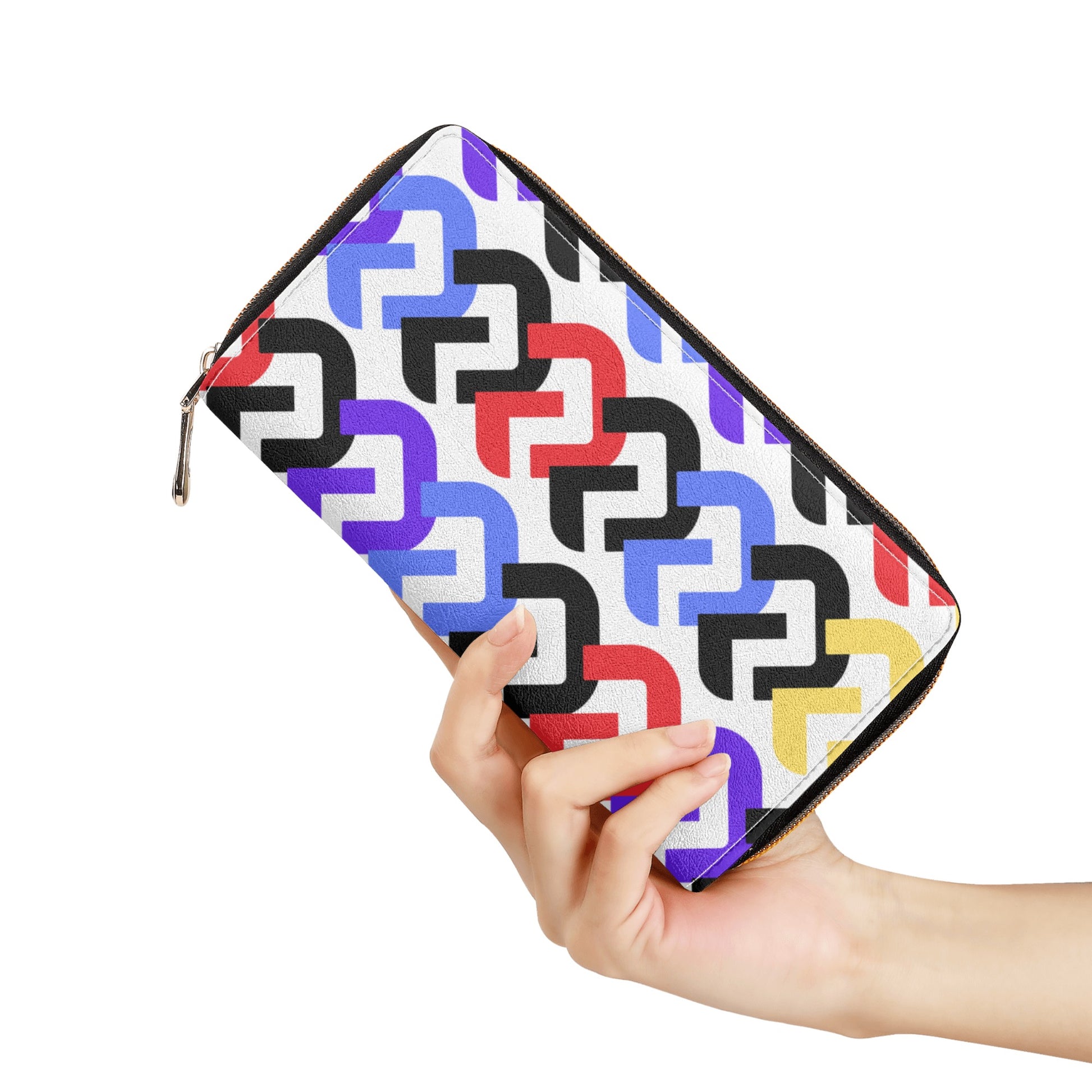 Vibrant Leather Clutch Wallet - Misfit Marketing Designs