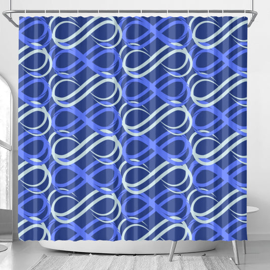 Ocean Blue Whirlpools Shower Curtain - Misfit Marketing Designs