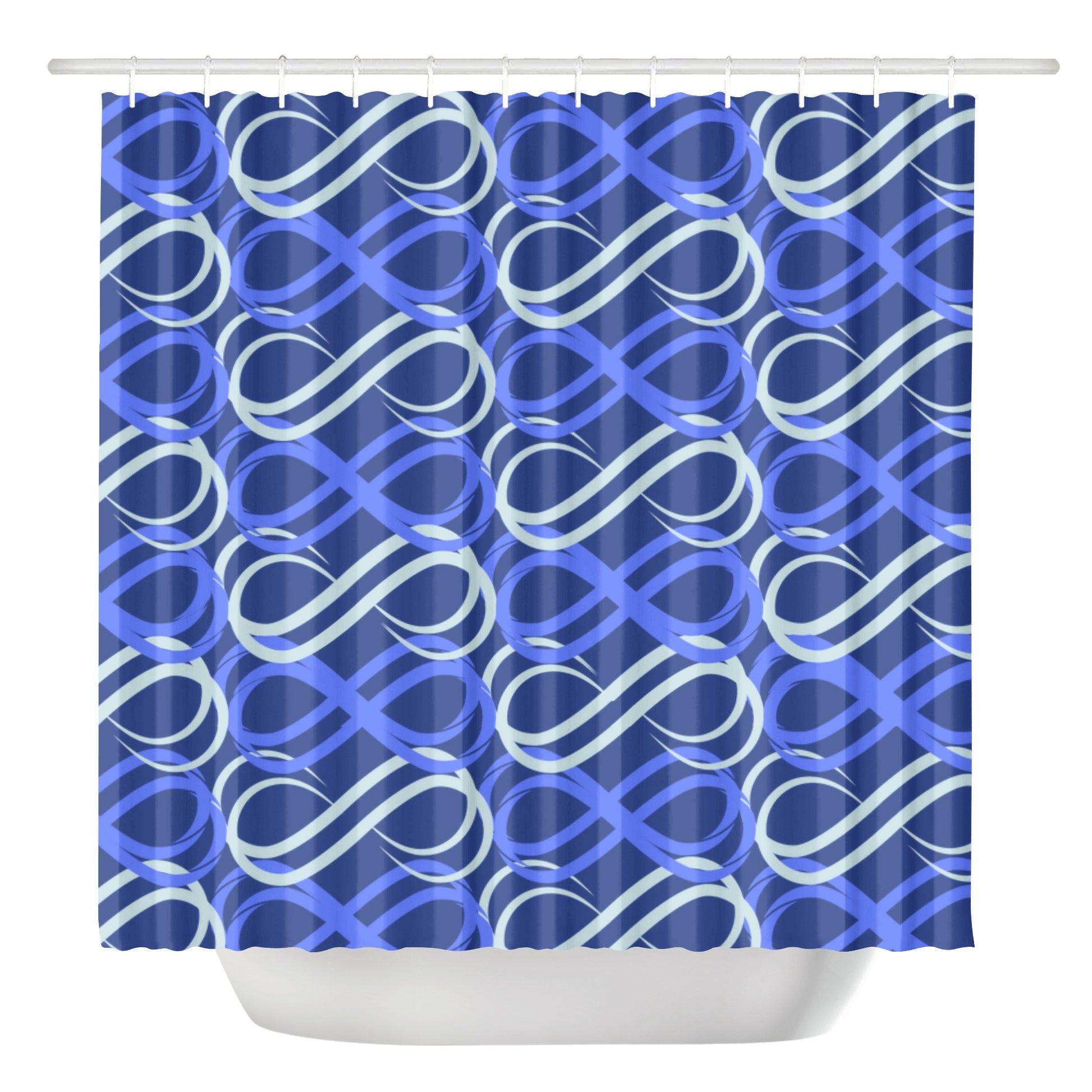 Ocean Blue Whirlpools Shower Curtain - Misfit Marketing Designs