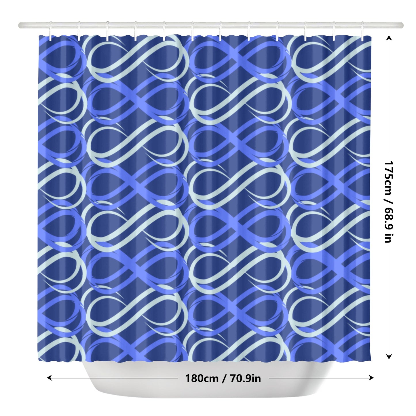 Ocean Blue Whirlpools Shower Curtain - Misfit Marketing Designs