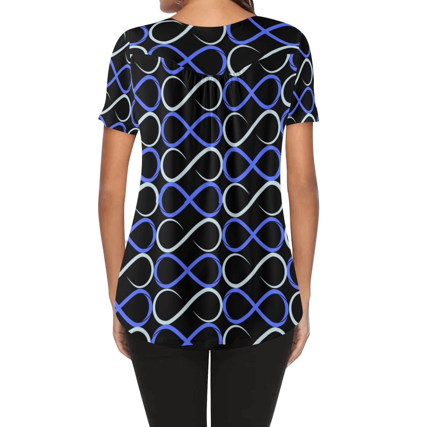 Women's V-neck Ebony Blouse - Misfit Marketing Designs