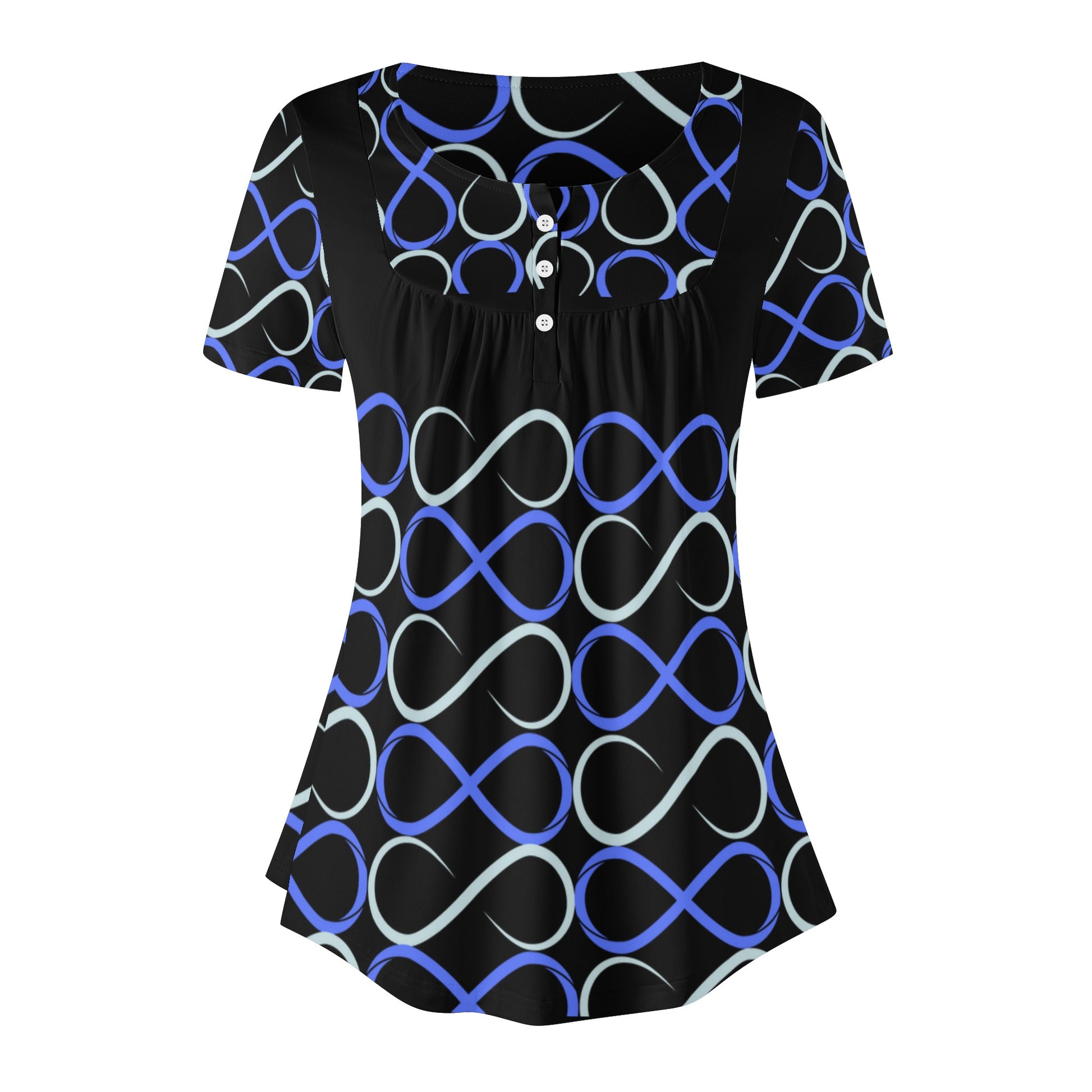 Women's V-neck Ebony Blouse - Misfit Marketing Designs