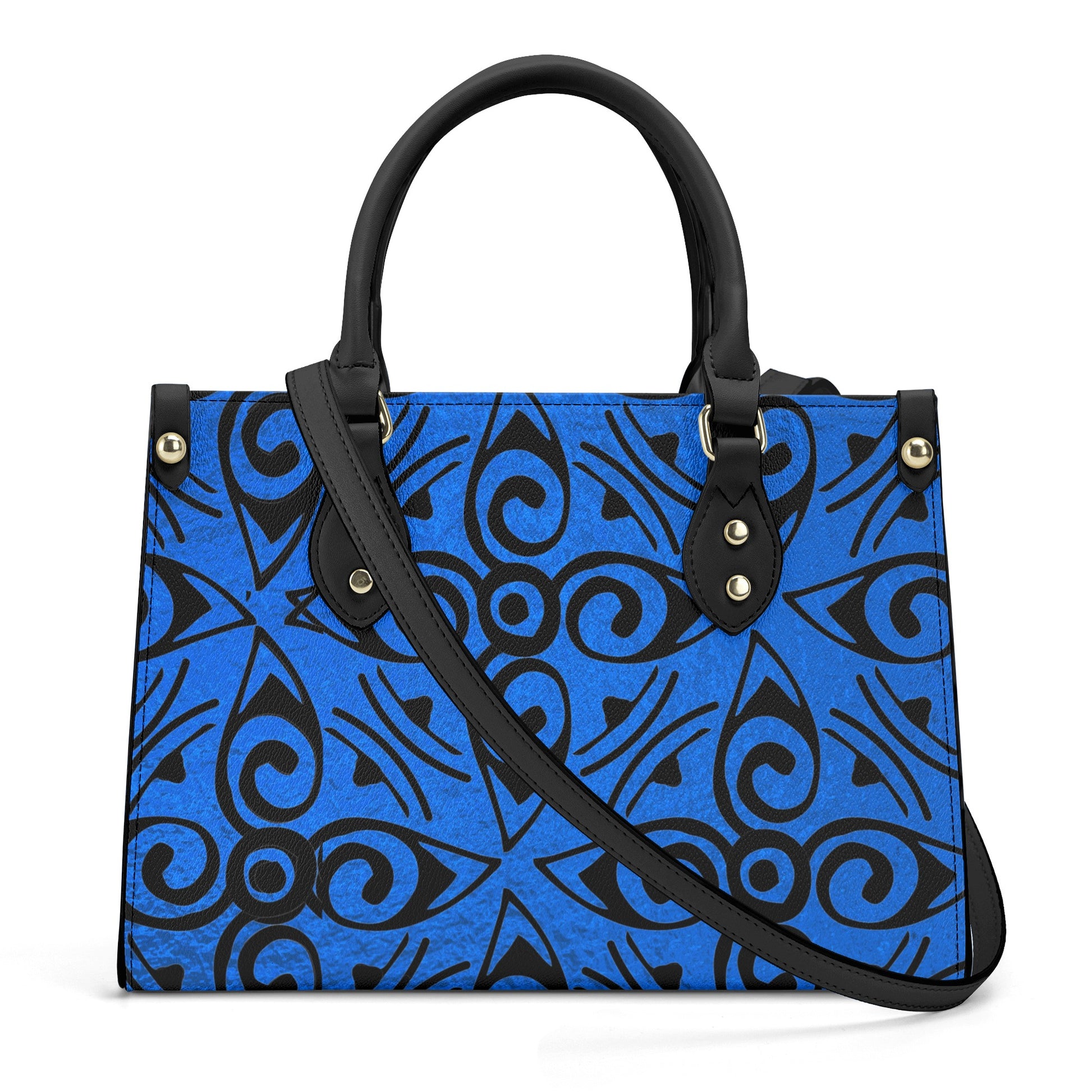 Luxury Blue Leather Handbag - Misfit Marketing Designs