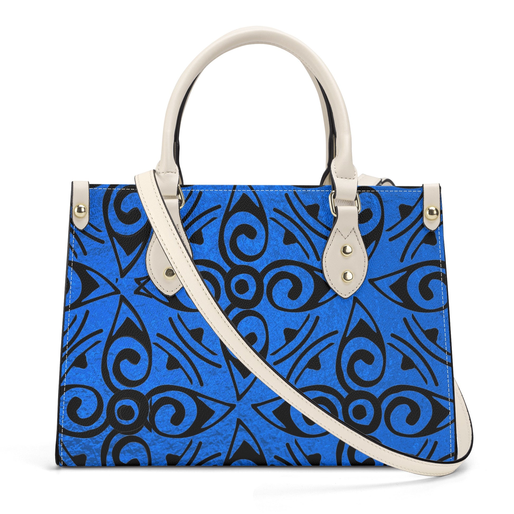 Luxury Blue Leather Handbag - Misfit Marketing Designs