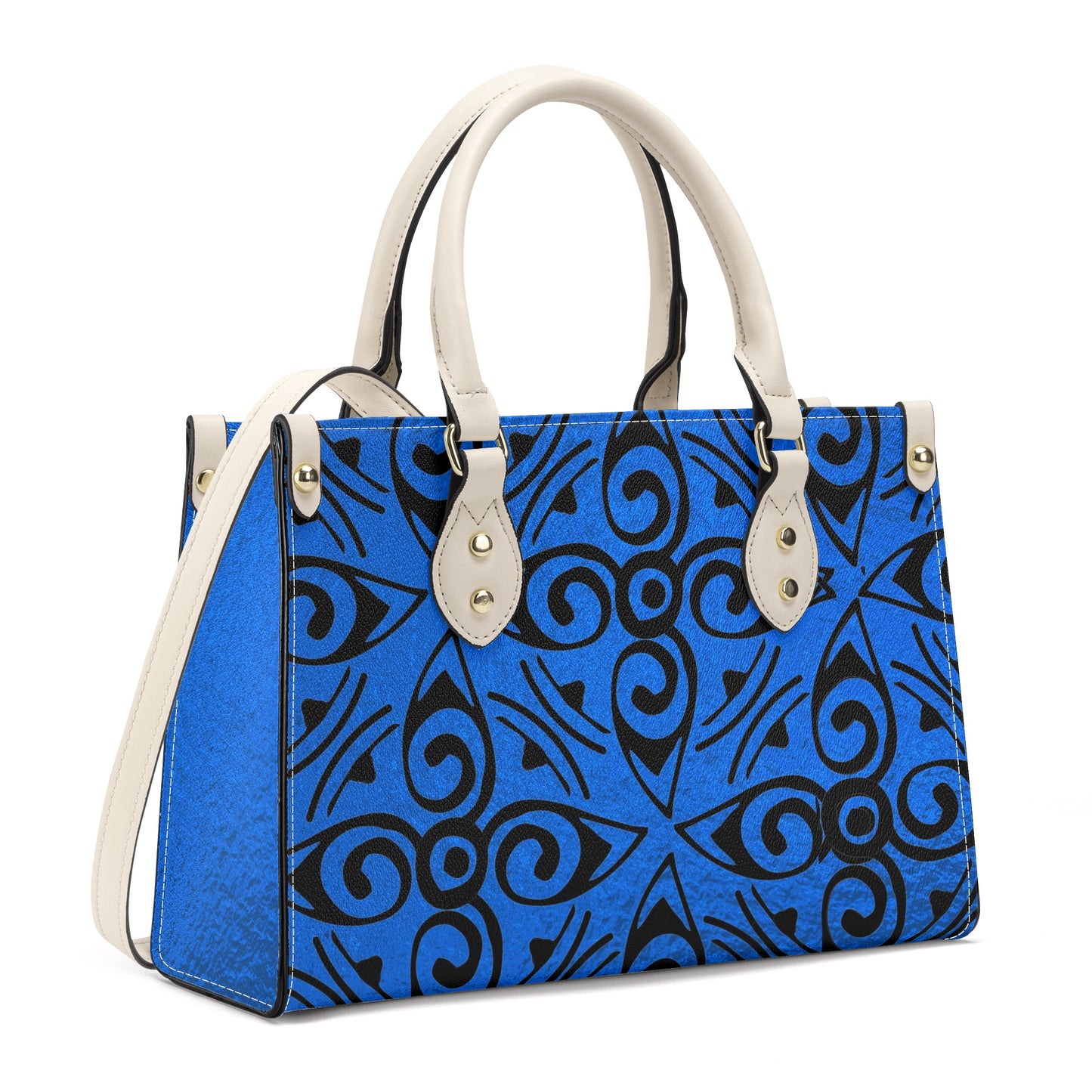 Luxury Blue Leather Handbag - Misfit Marketing Designs