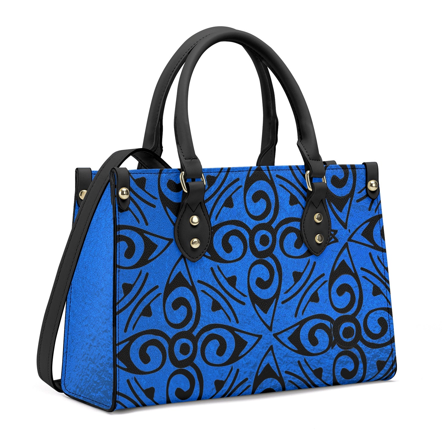 Luxury Blue Leather Handbag - Misfit Marketing Designs