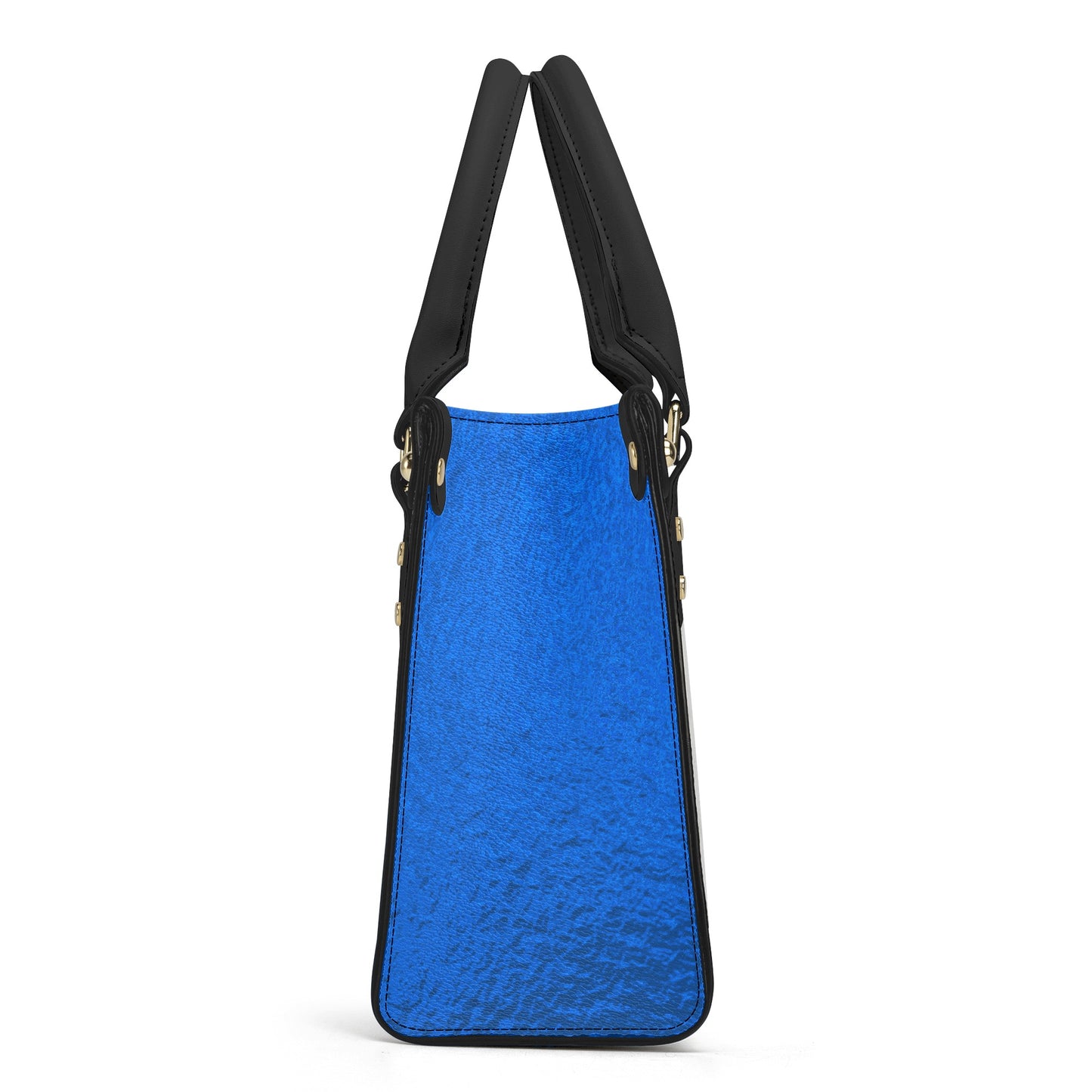 Luxury Blue Leather Handbag - Misfit Marketing Designs