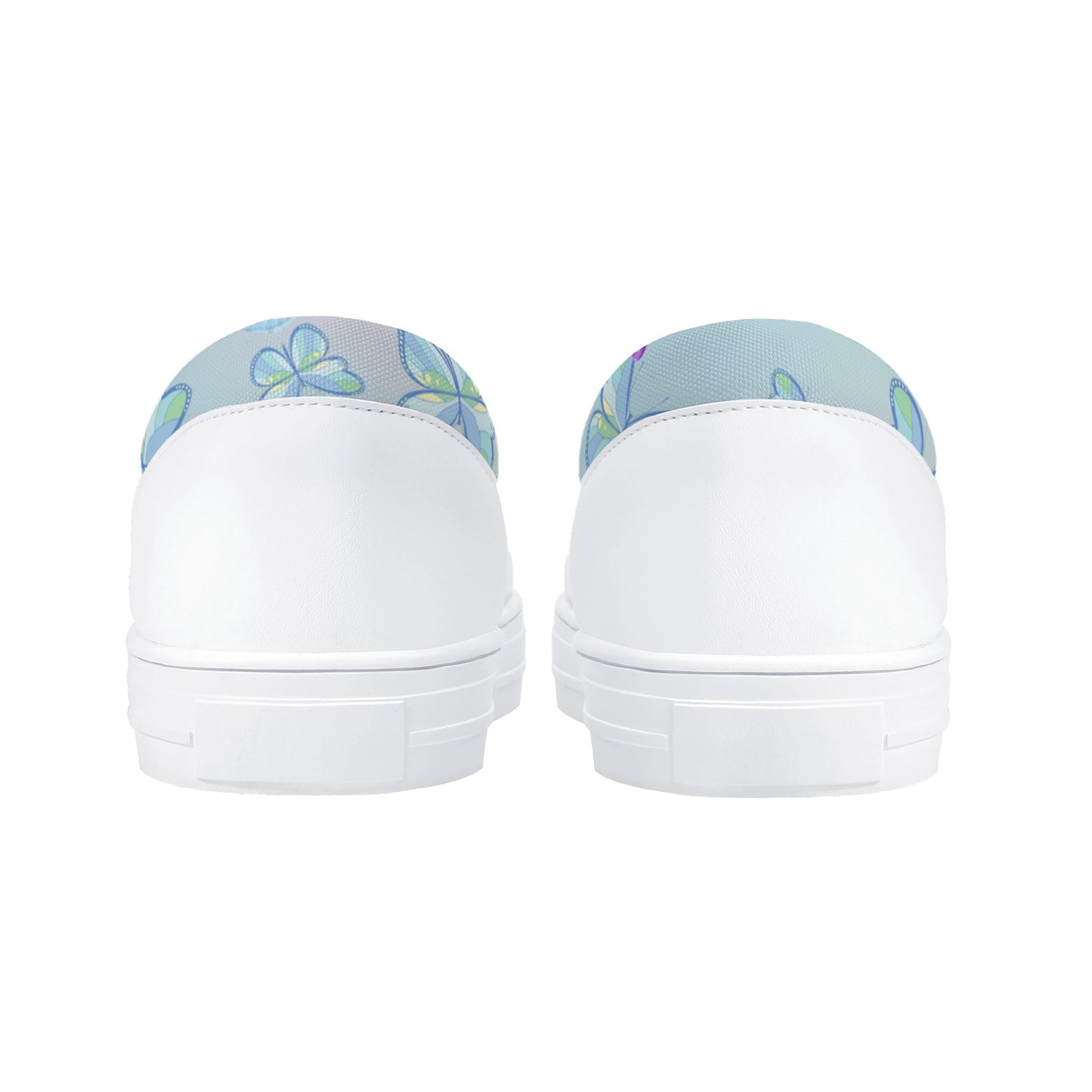 Womens Pastel Butterflies Slip On Shoes - Misfit Marketing Design Studios