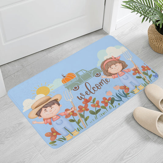 Friendly Welcoming Plush Doormat - Misfit Marketing Design Studios