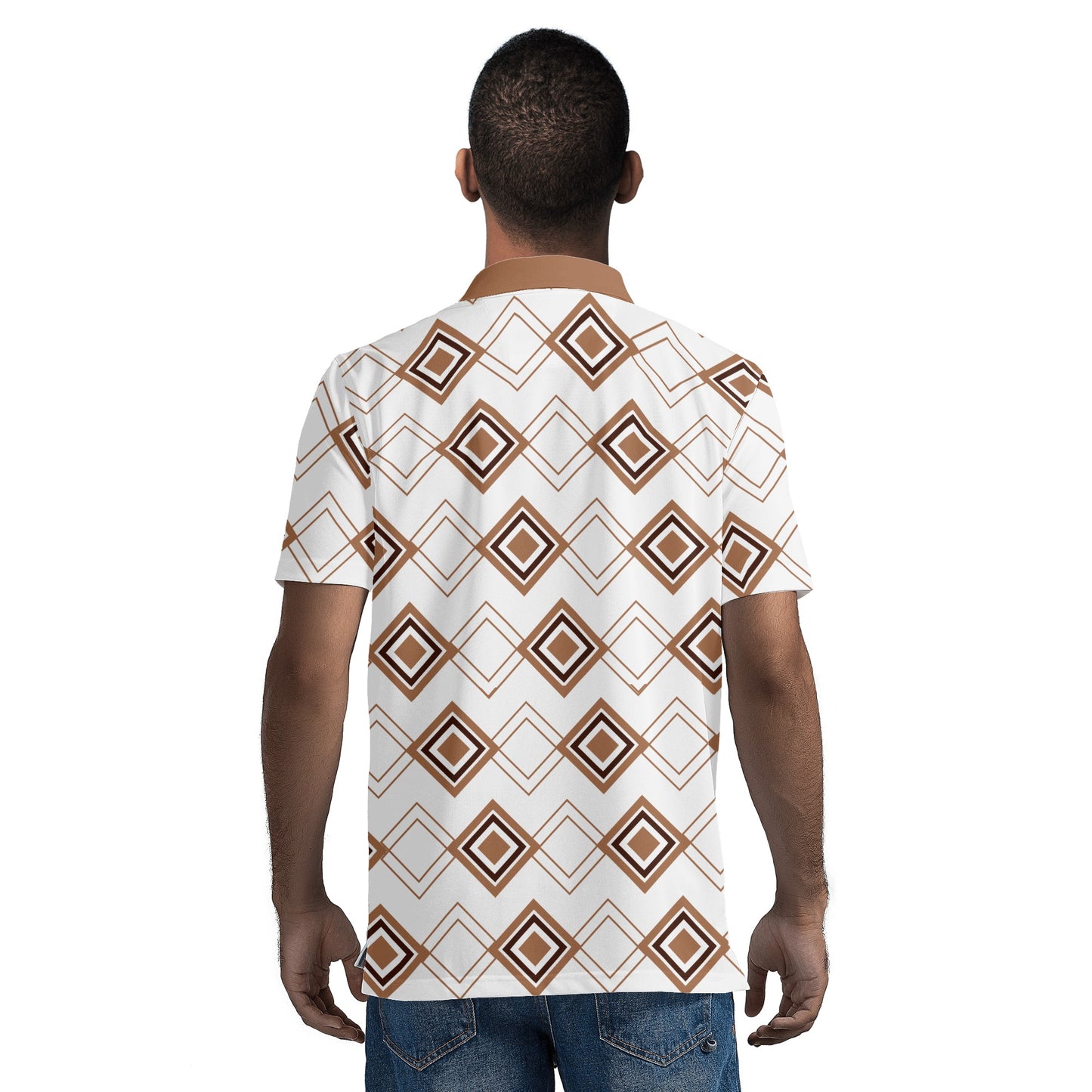 Hickory Art Deco Men's Polo - Stylish and Timeless Design - Misfit Marketing Design Studios