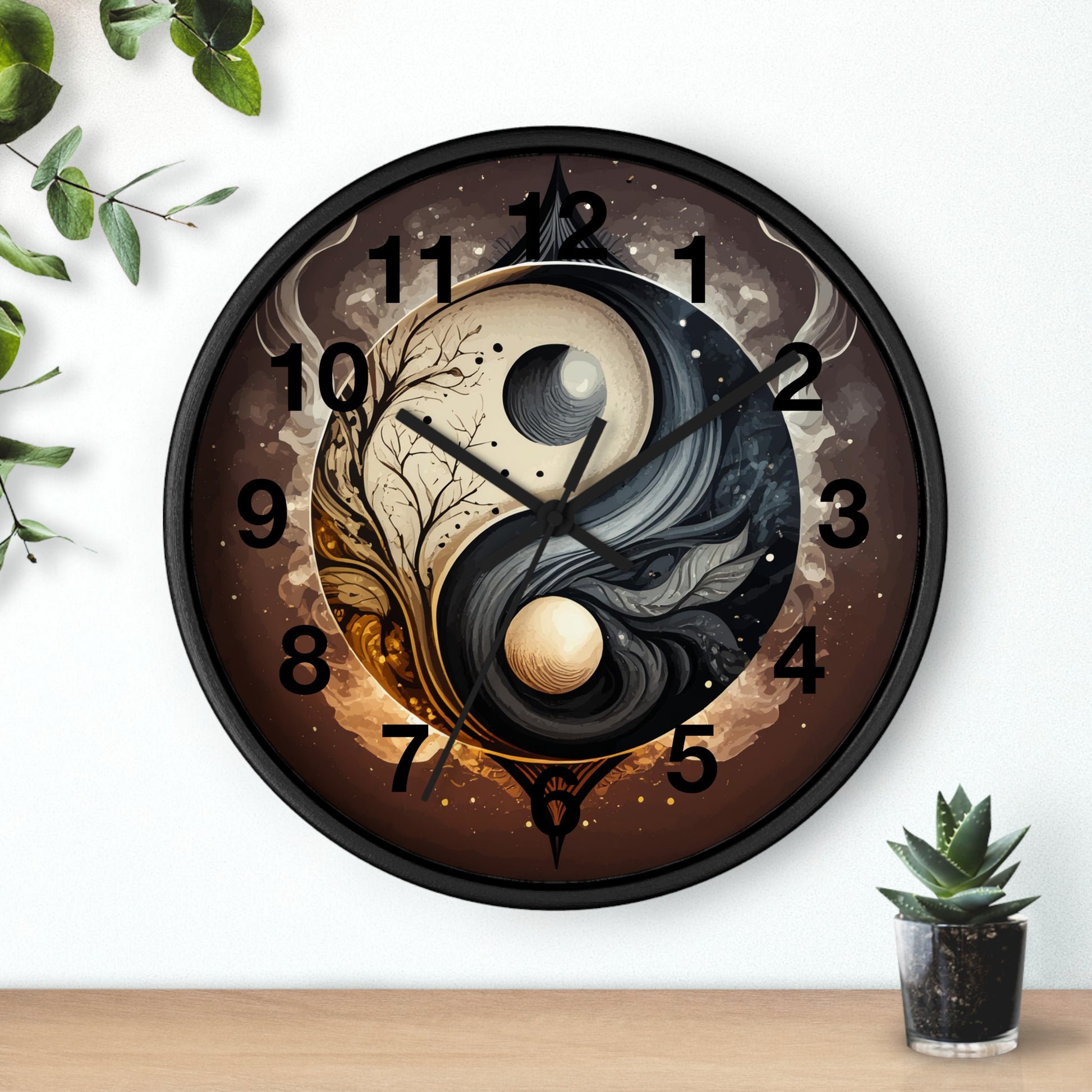 Yin and yang Wall Clock - Misfit Marketing Design Studios