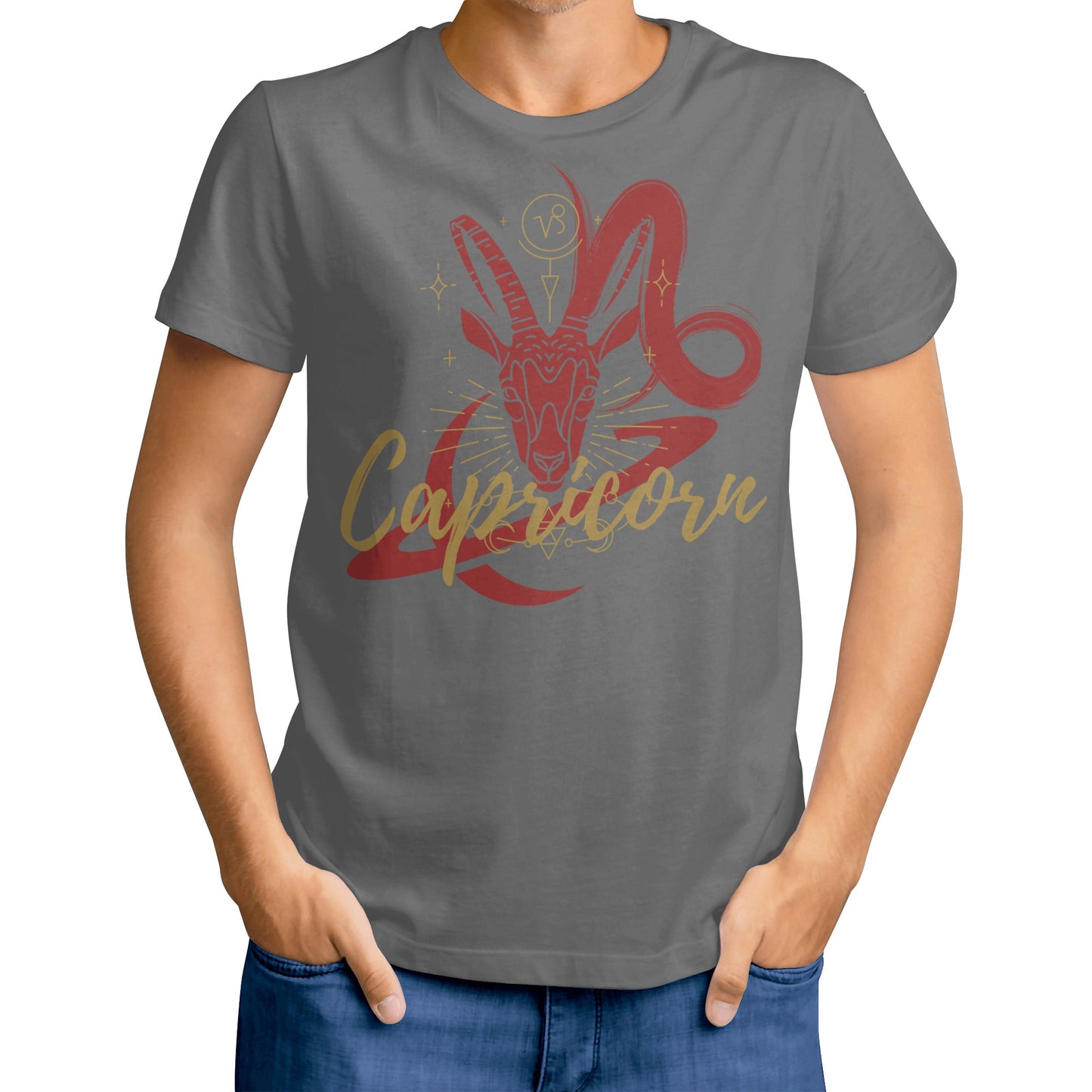 Capricorn Star Sign T-shirt for Men - Astrology Inspired Tee - Misfit Marketing Design Studios