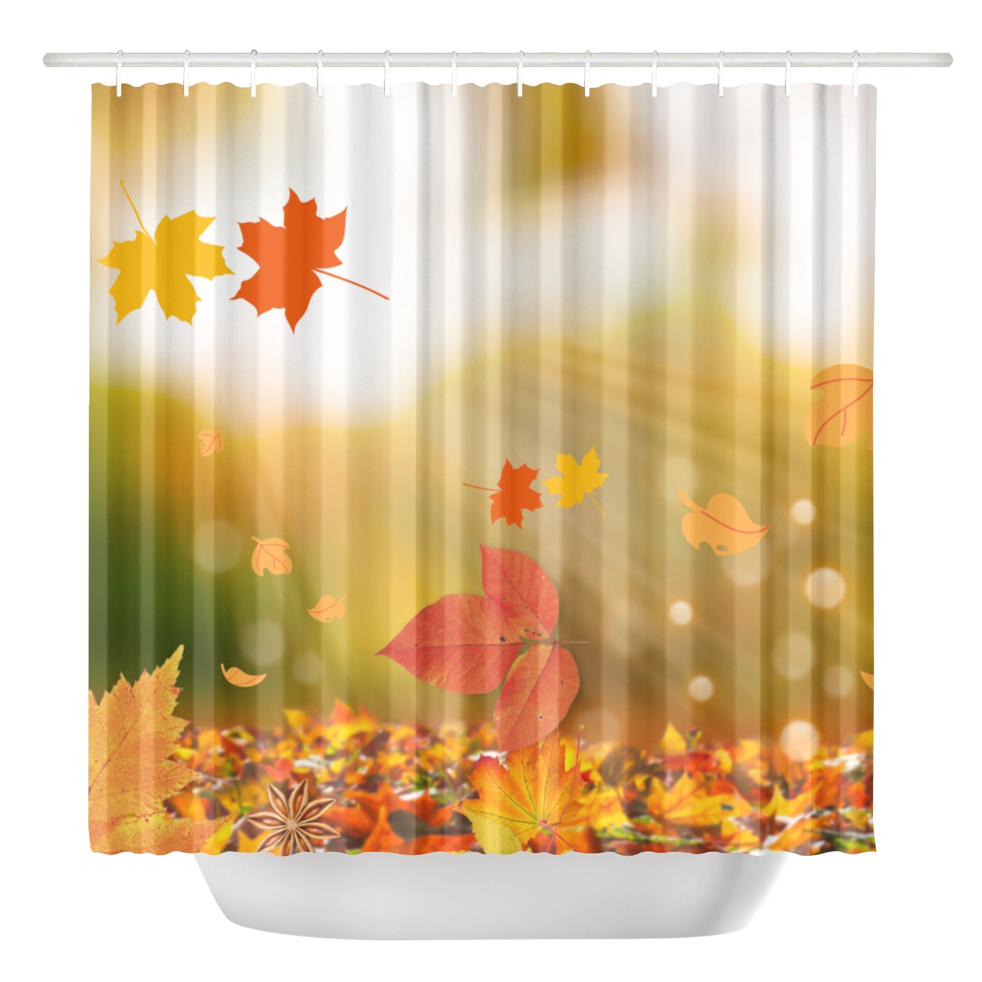 Autumn Breeze Shower Curtain - Rustic Bathroom Dcor - Misfit Marketing Design Studios