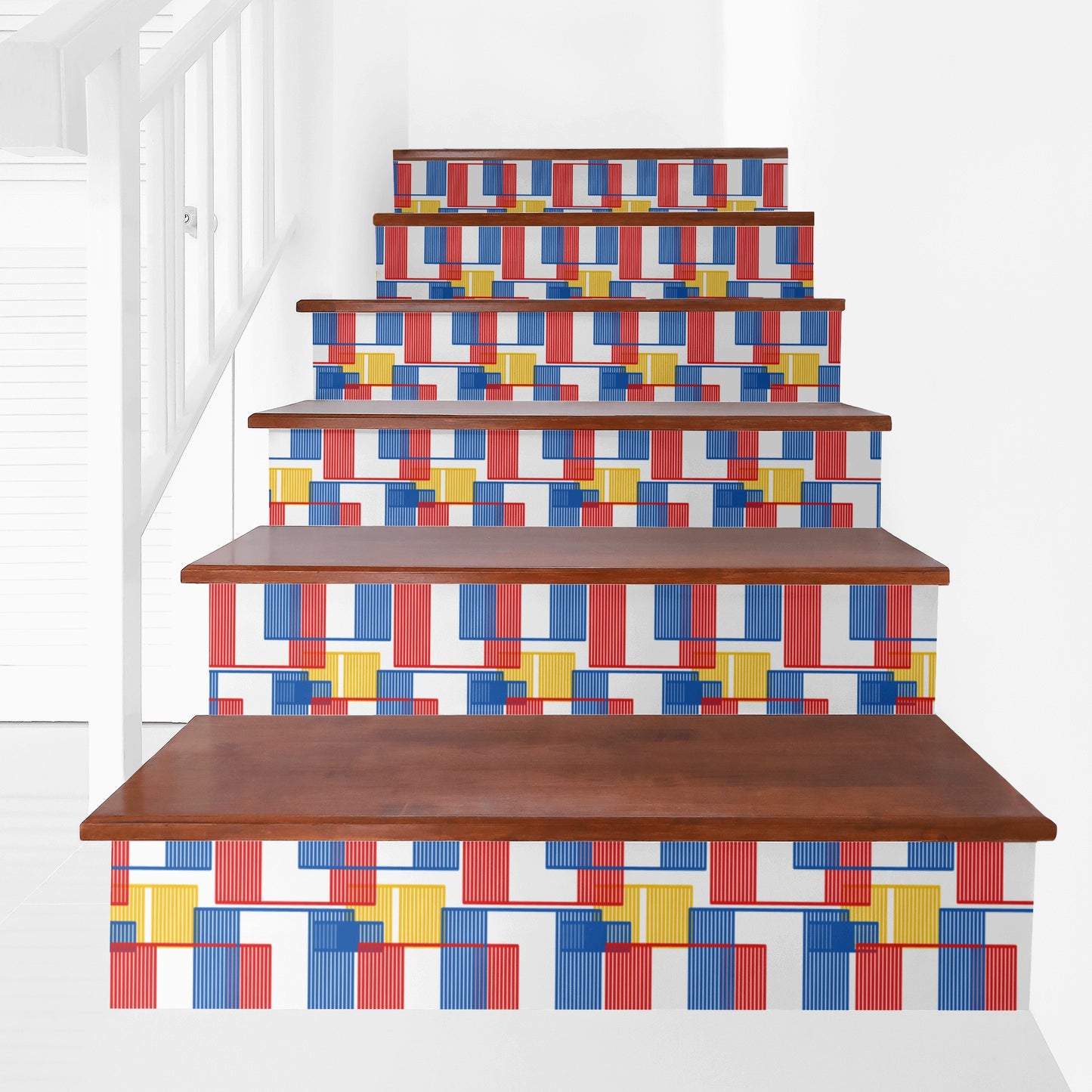 Vibrant Multicolored Stair Riser Decals - Add a Burst of Color to Your Stairs - Misfit Marketing Design Studios