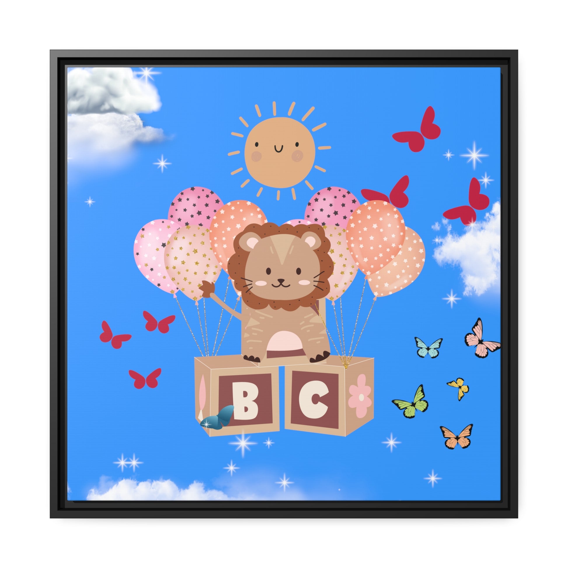 Lion Balloon Flight Matte Canvas - Misfit Marketing Designs