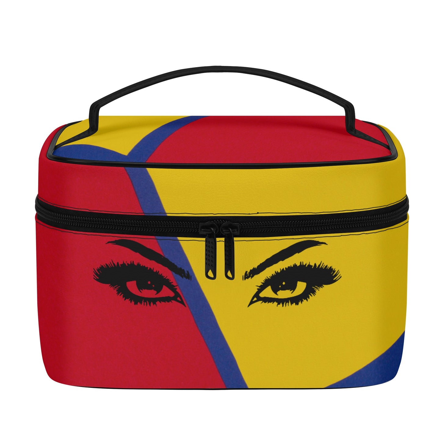 The Eyes Have It Leather Cosmetic Bag- Perfect for On-The-Go Beauty Essentials - Misfit Marketing Design Studios