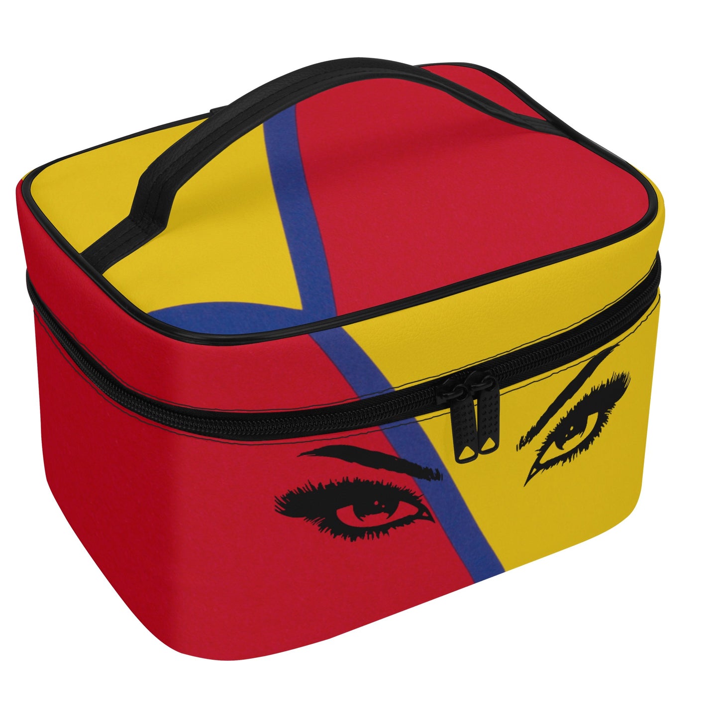 The Eyes Have It Leather Cosmetic Bag- Perfect for On-The-Go Beauty Essentials - Misfit Marketing Design Studios