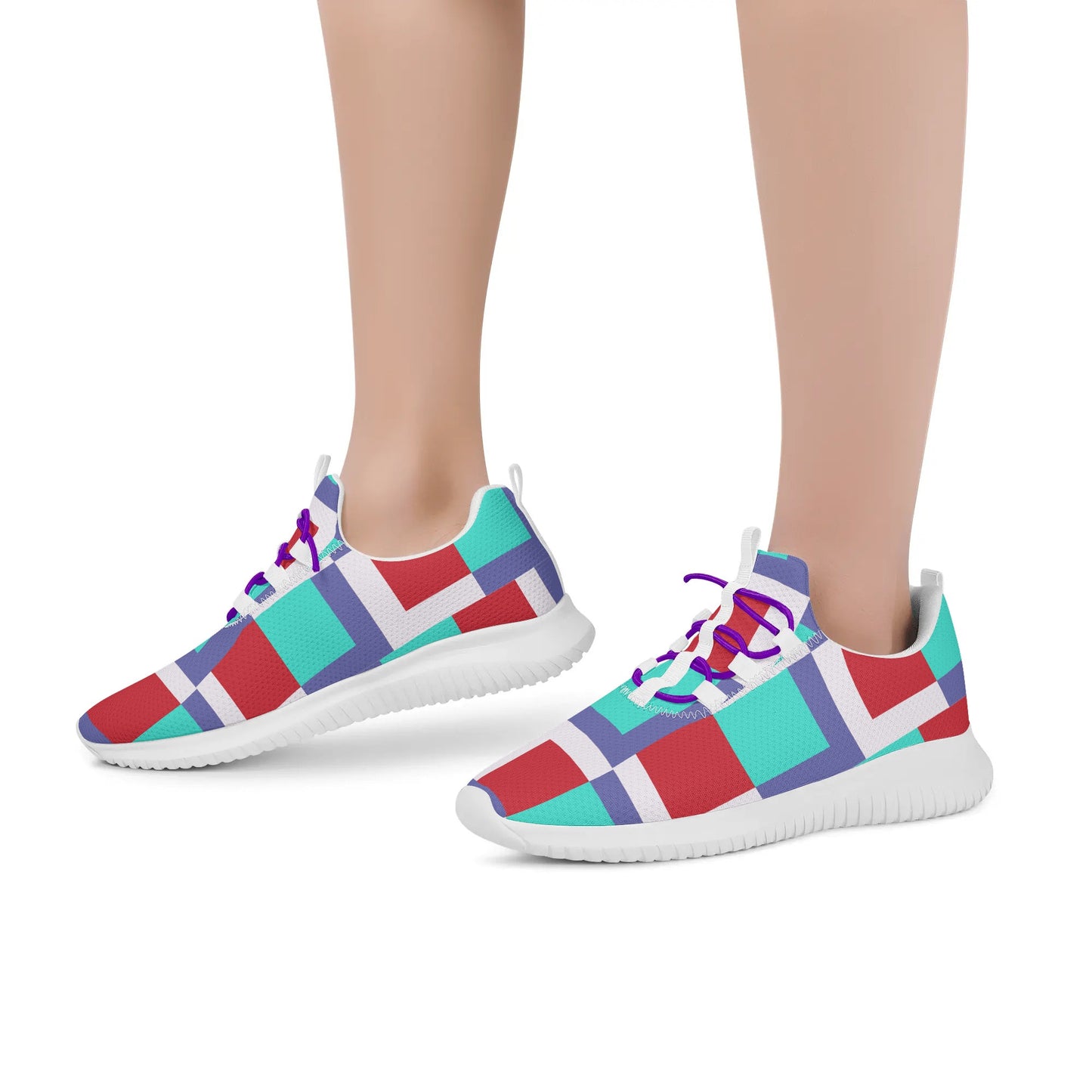 Summer Fun Lace Up Running Shoes for Women - Breathable and Stylish - Misfit Marketing Design Studios