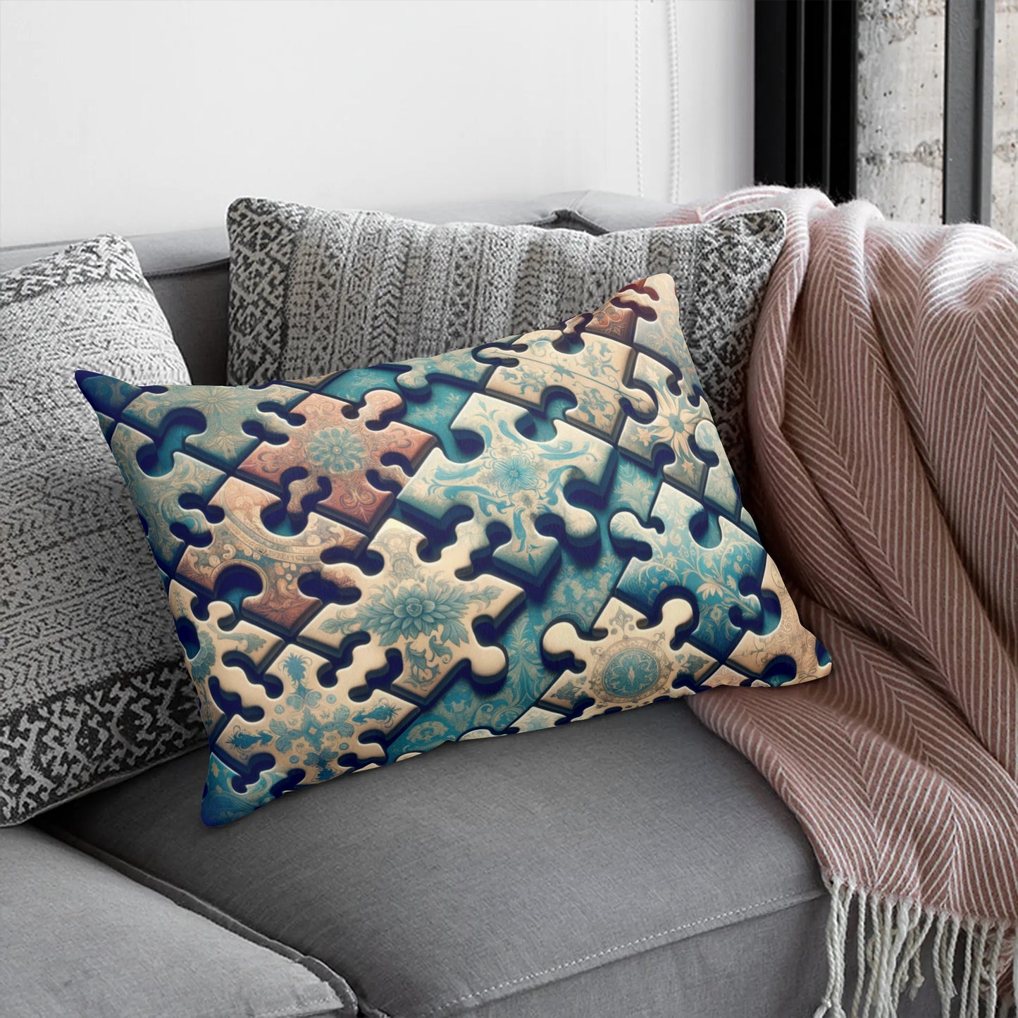 Fantasy Puzzle Pillowcase - Rectangular Design for a Fun and Cozy Touch - Misfit Marketing Design Studios