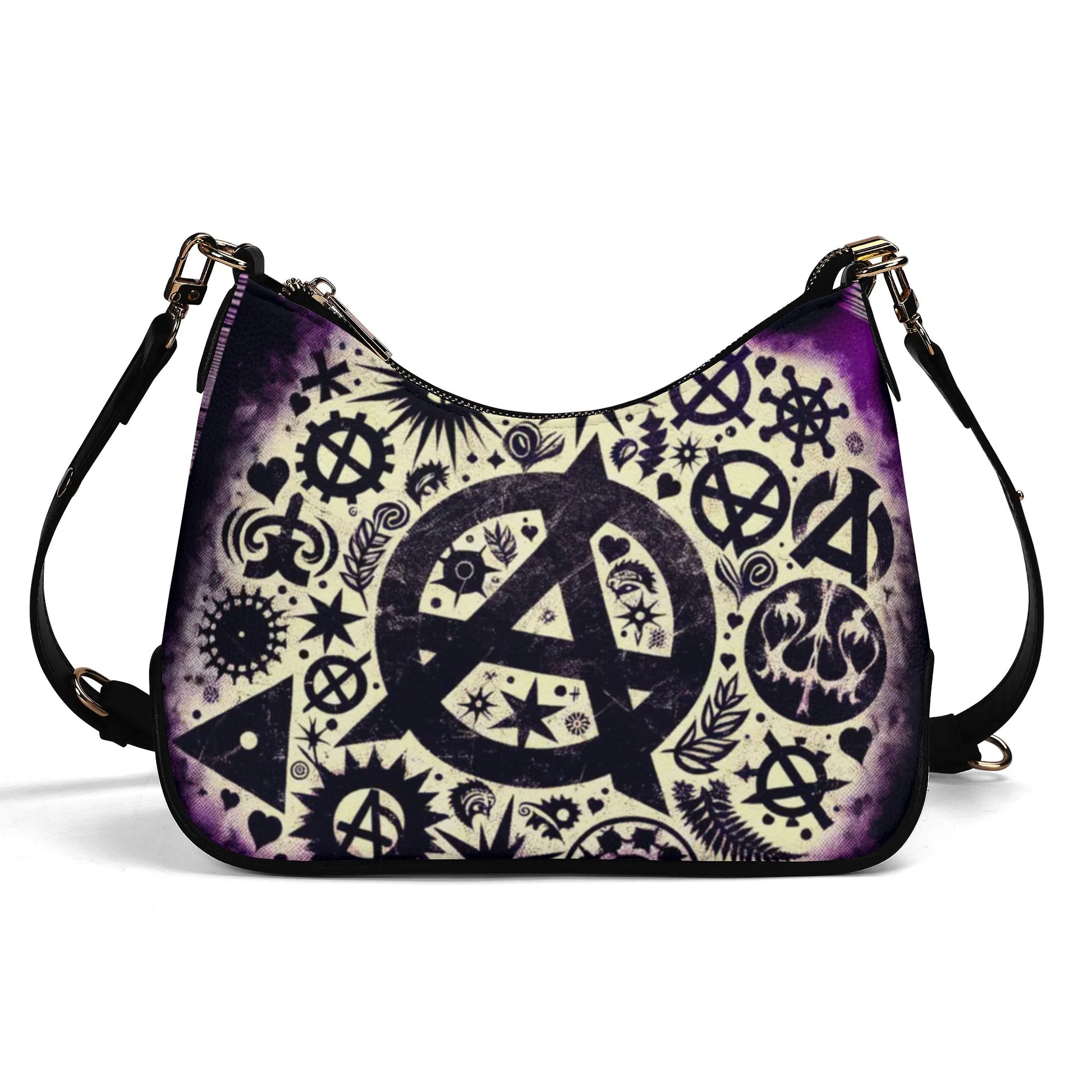 Stylish Punk Faux Leather Cross-body Bag - Trendy and Durable - Misfit Marketing Design Studios